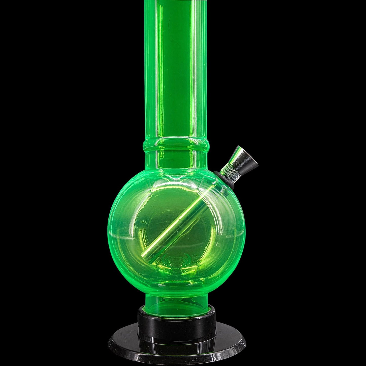 JM Enterprises Bong Acrylic Straight Tube Bubble Bottom Bong