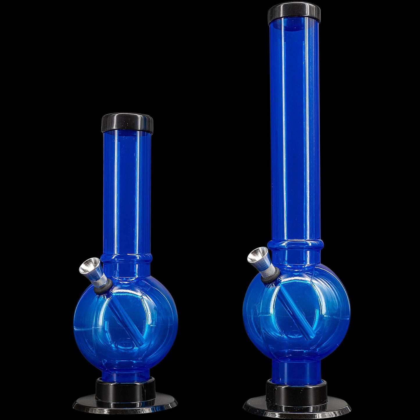 JM Enterprises Bong Acrylic Straight Tube Bubble Bottom Bong