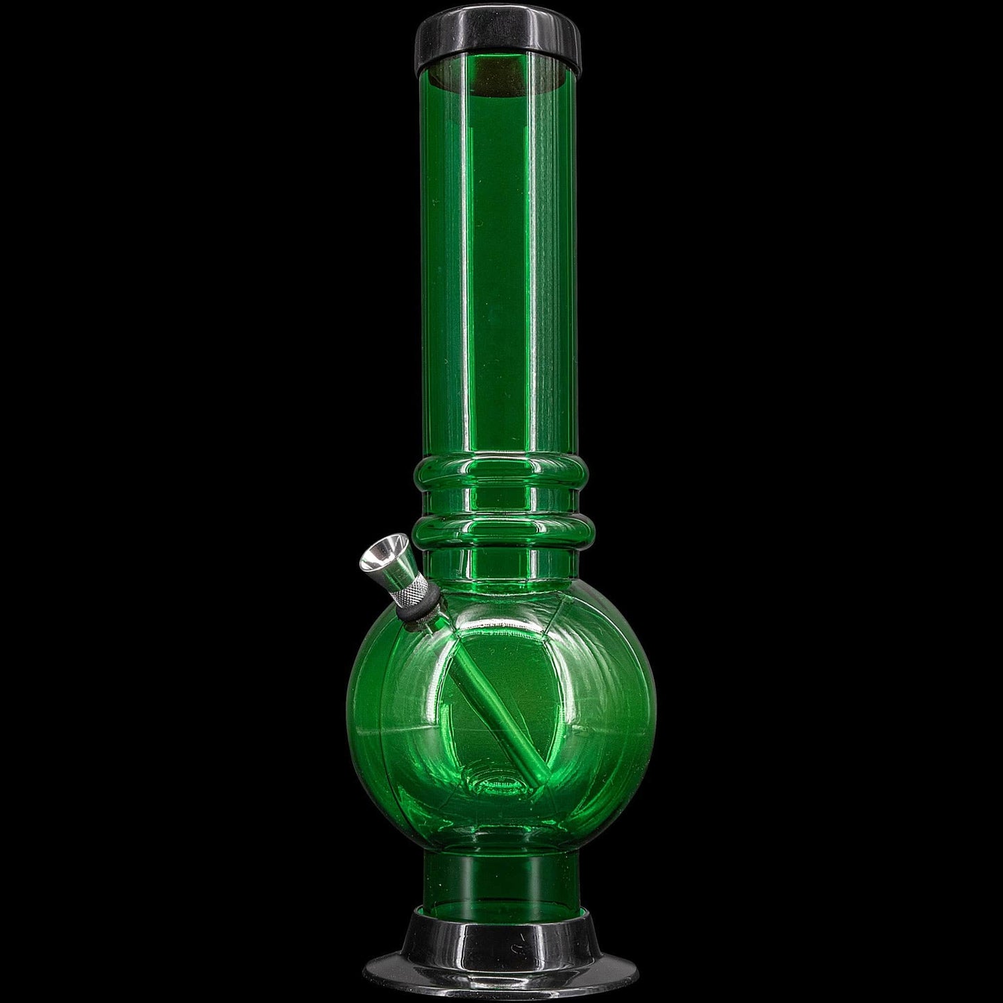 JM Enterprises Bong Green / 12 Inch Acrylic Bubble Base Bong