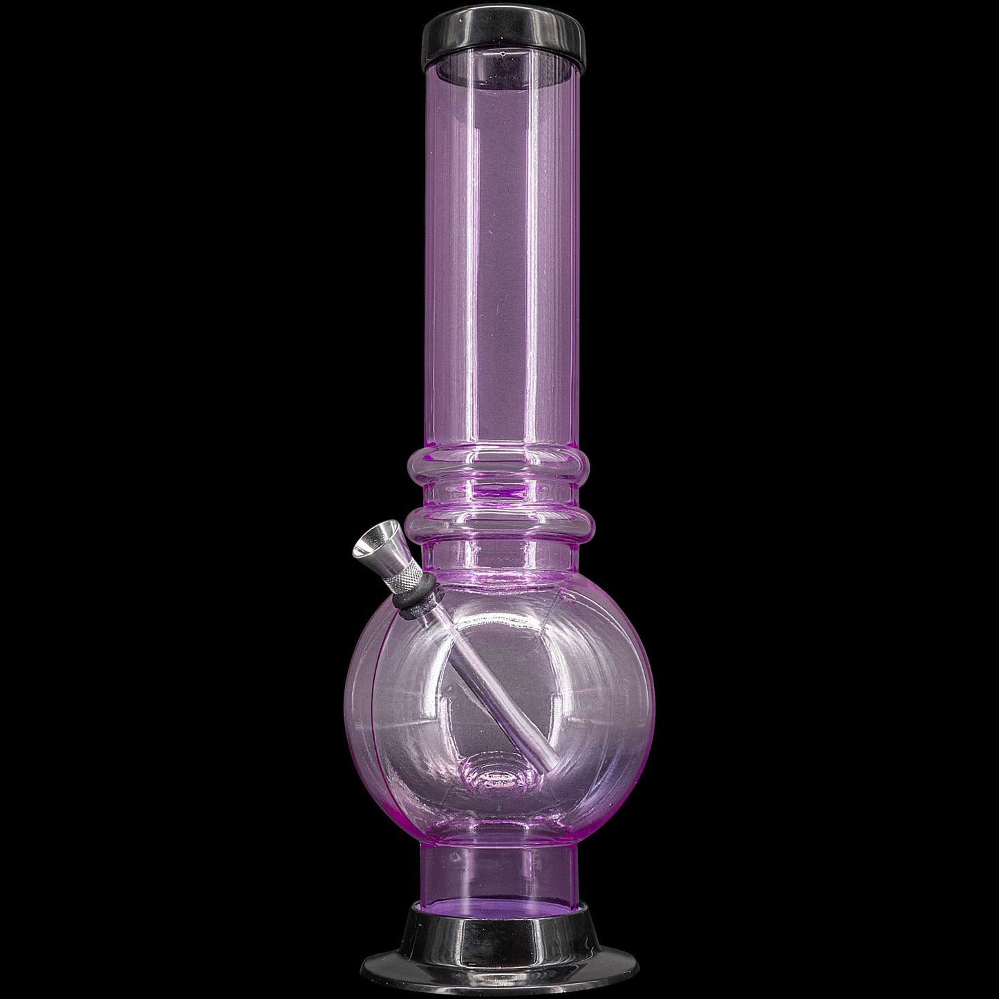 JM Enterprises Bong Pink / 12 Inch Acrylic Bubble Base Bong