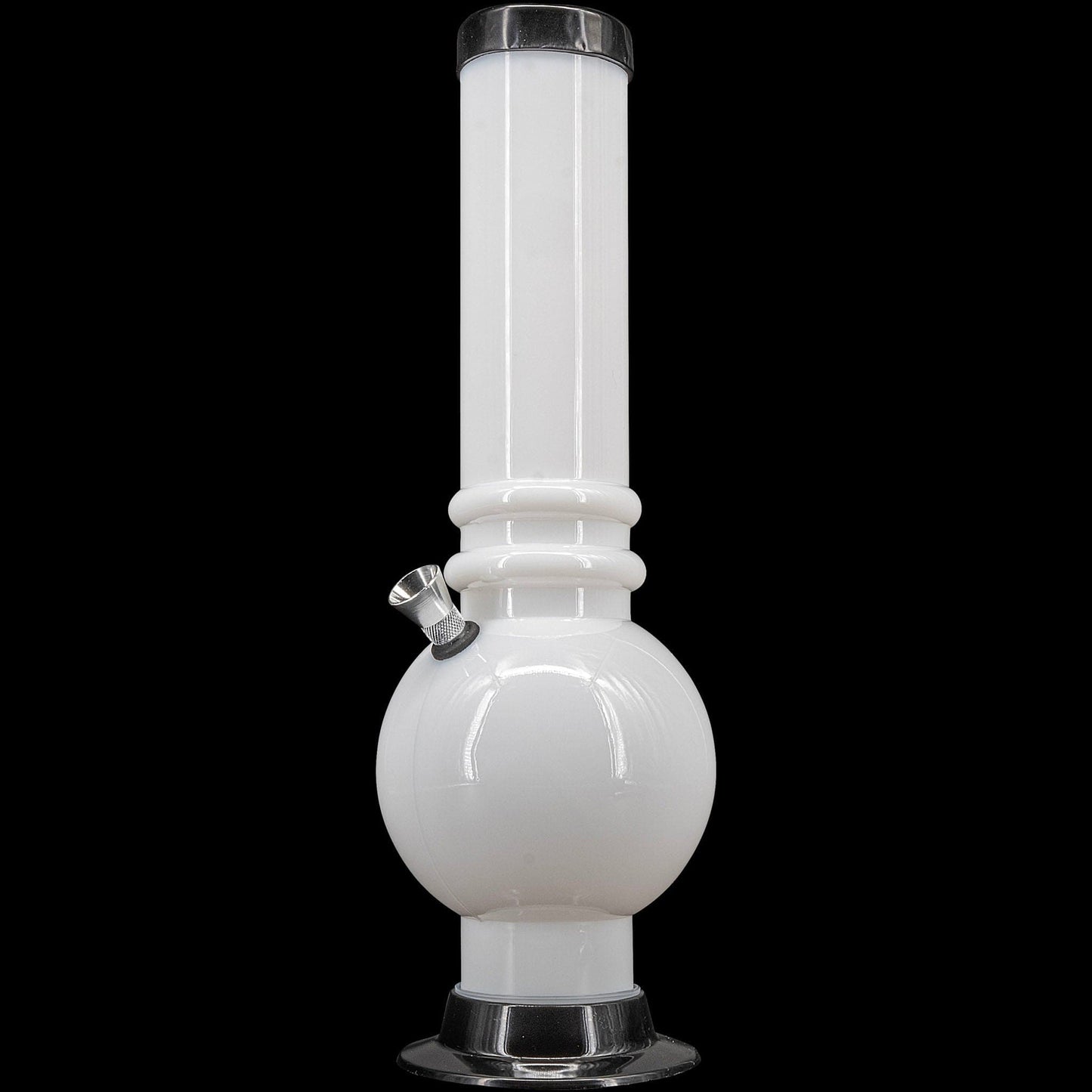 JM Enterprises Bong White / 12 Inch Acrylic Bubble Base Bong