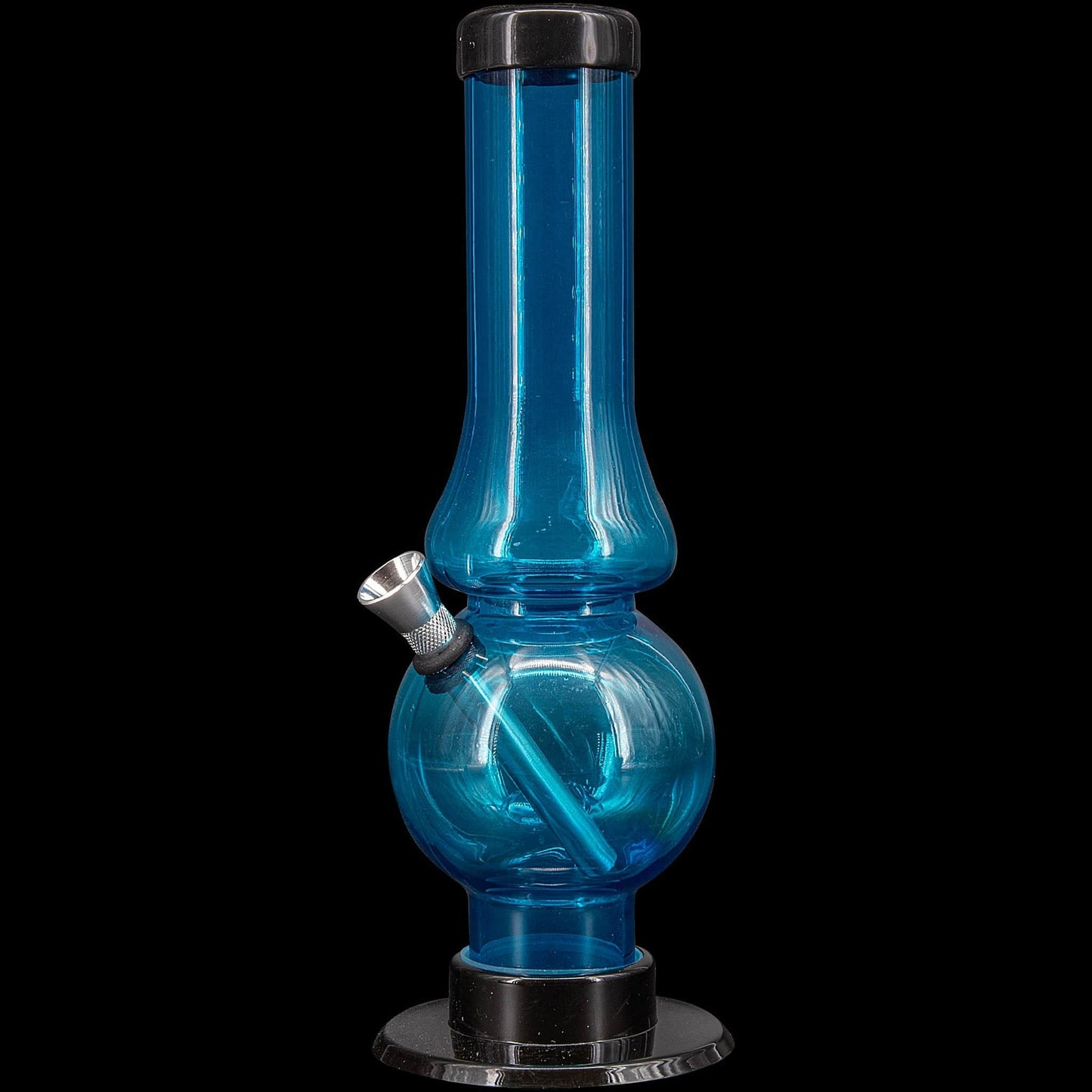 JM Enterprises Bong Ice Blue / 6 Inch Acrylic Straight Tube Bubble Flare Bong