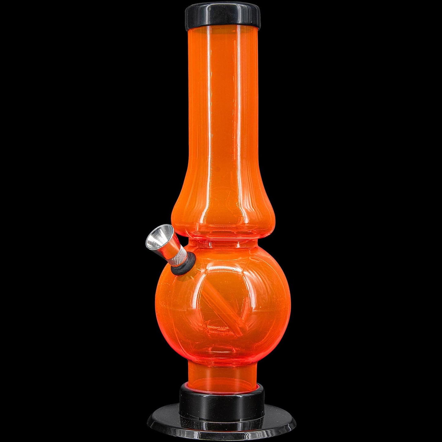 JM Enterprises Bong Orange / 6 Inch Acrylic Straight Tube Bubble Flare Bong