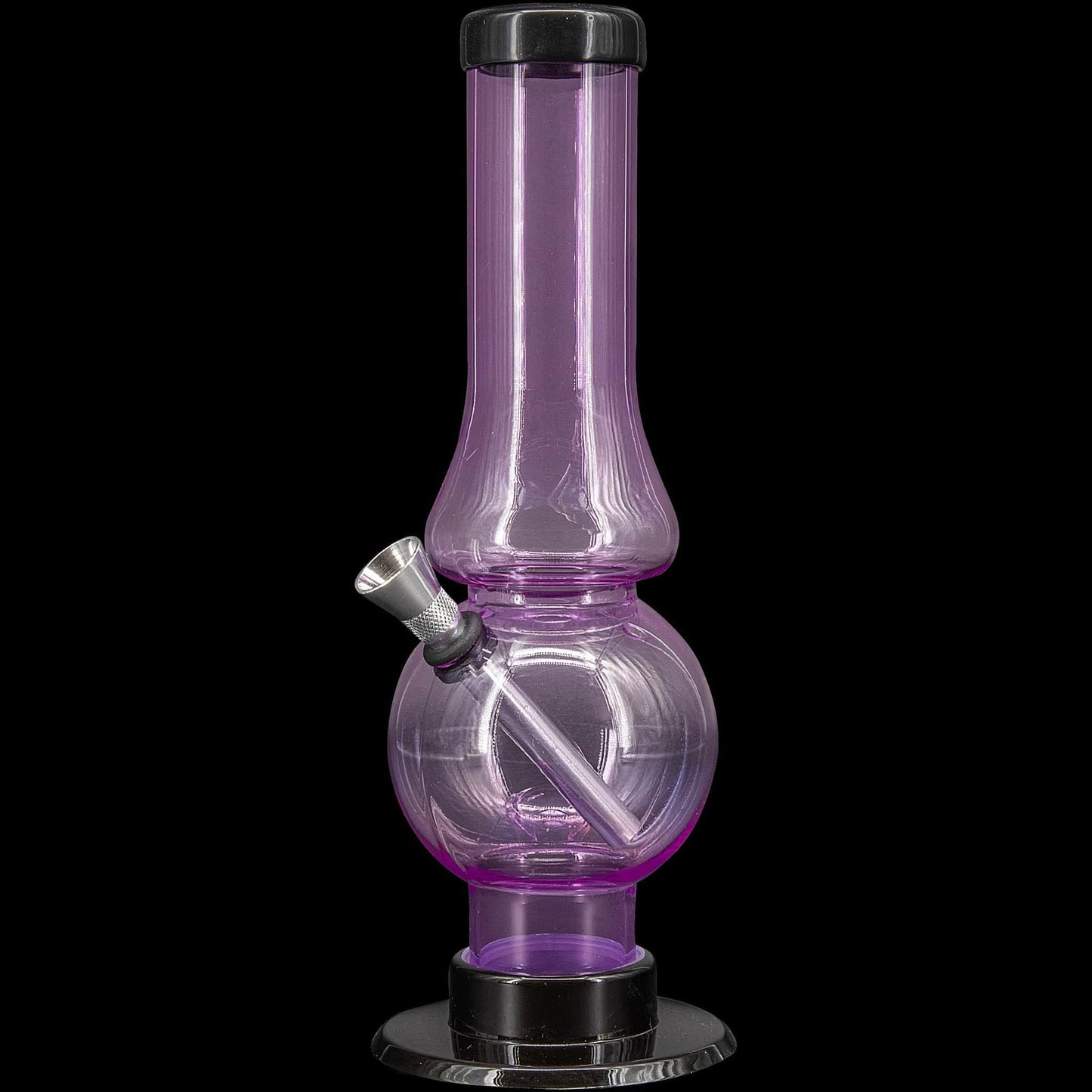 JM Enterprises Bong Pink / 6 Inch Acrylic Straight Tube Bubble Flare Bong