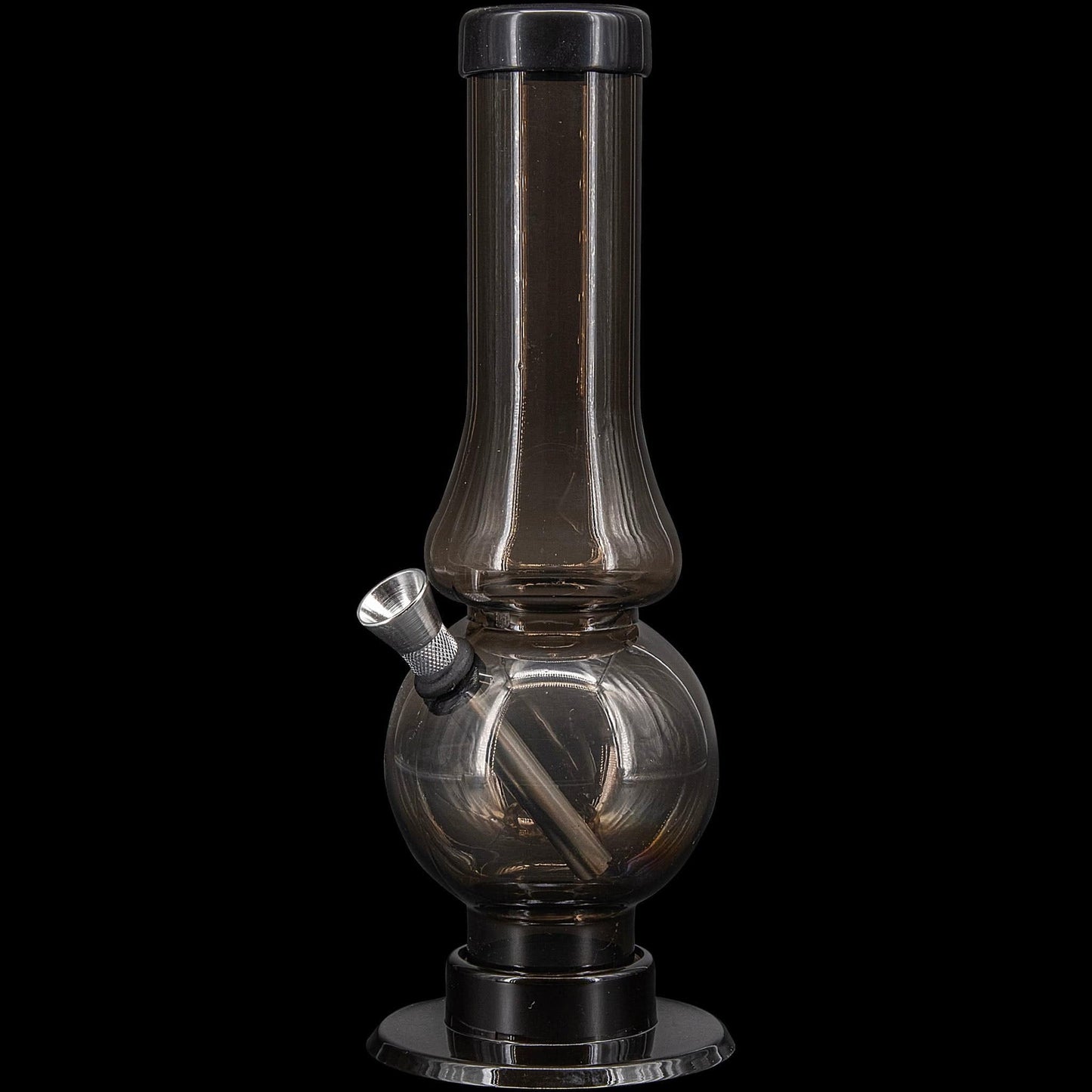 JM Enterprises Bong Black / 6 Inch Acrylic Straight Tube Bubble Flare Bong