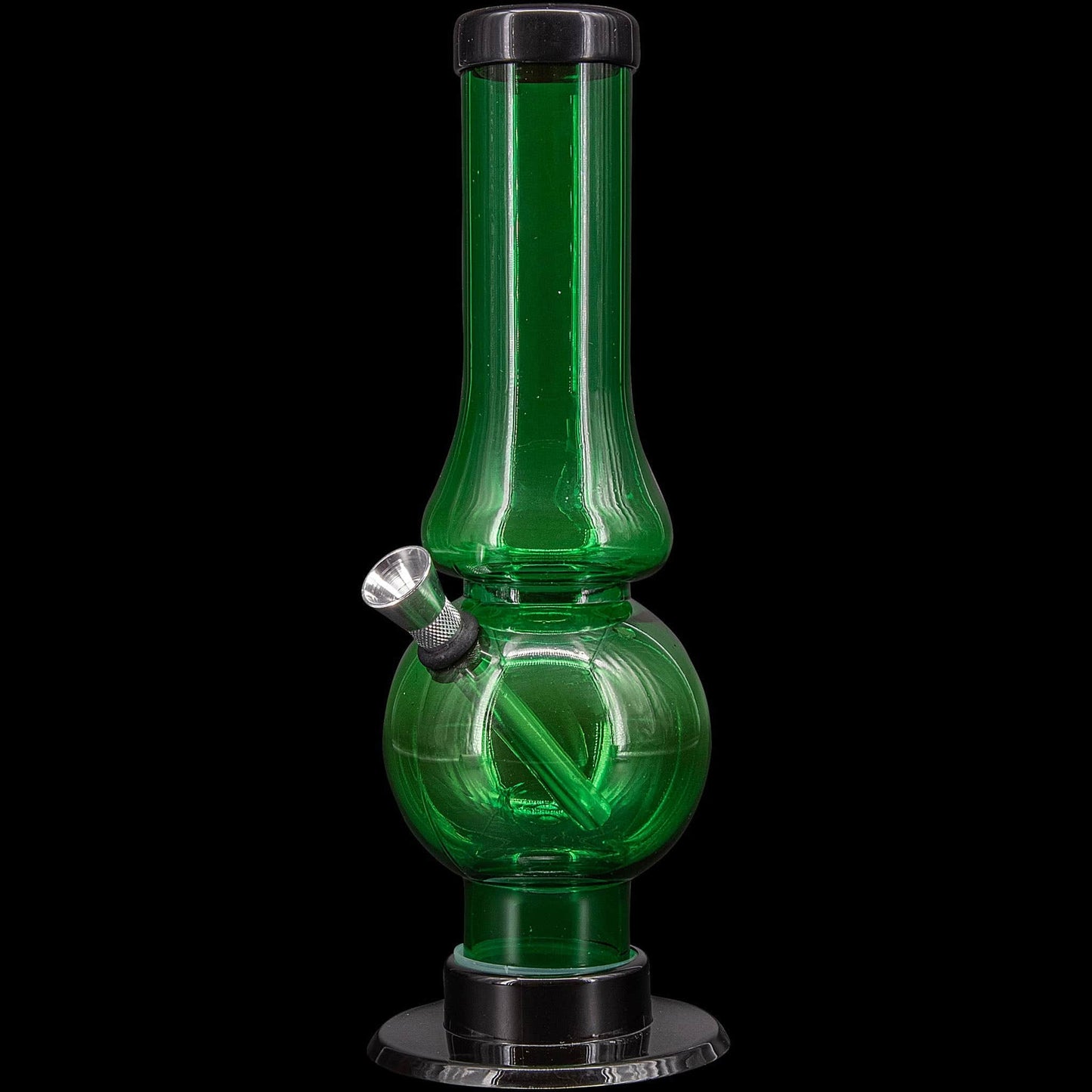 JM Enterprises Bong Green / 6 Inch Acrylic Straight Tube Bubble Flare Bong