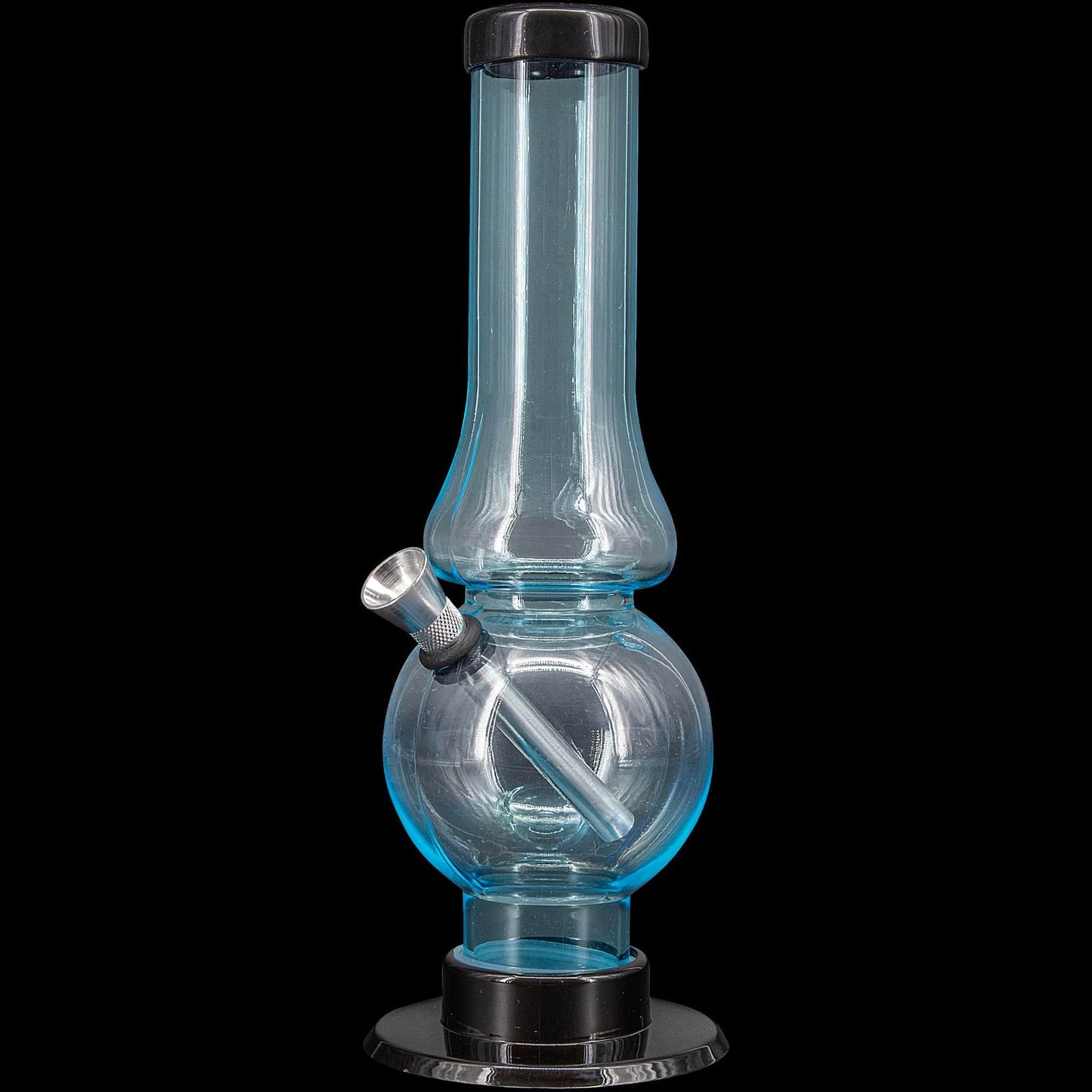 JM Enterprises Bong Light Blue / 6 Inch Acrylic Straight Tube Bubble Flare Bong