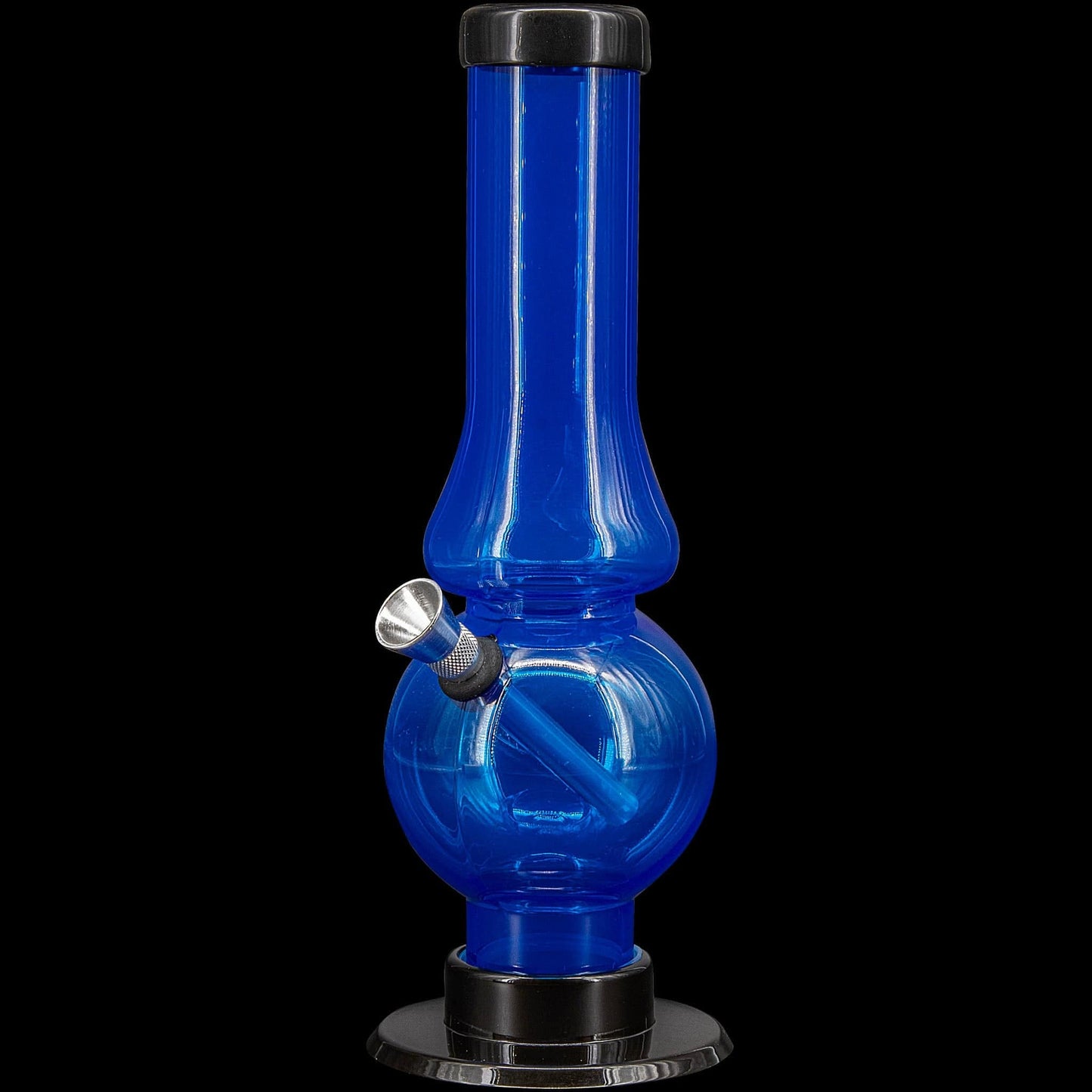 JM Enterprises Bong Blue / 6 Inch Acrylic Straight Tube Bubble Flare Bong