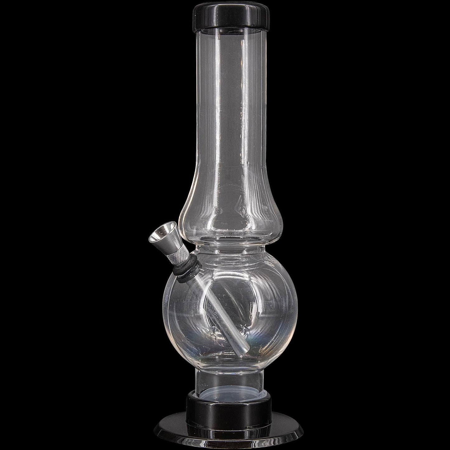 JM Enterprises Bong Grey / 6 Inch Acrylic Straight Tube Bubble Flare Bong