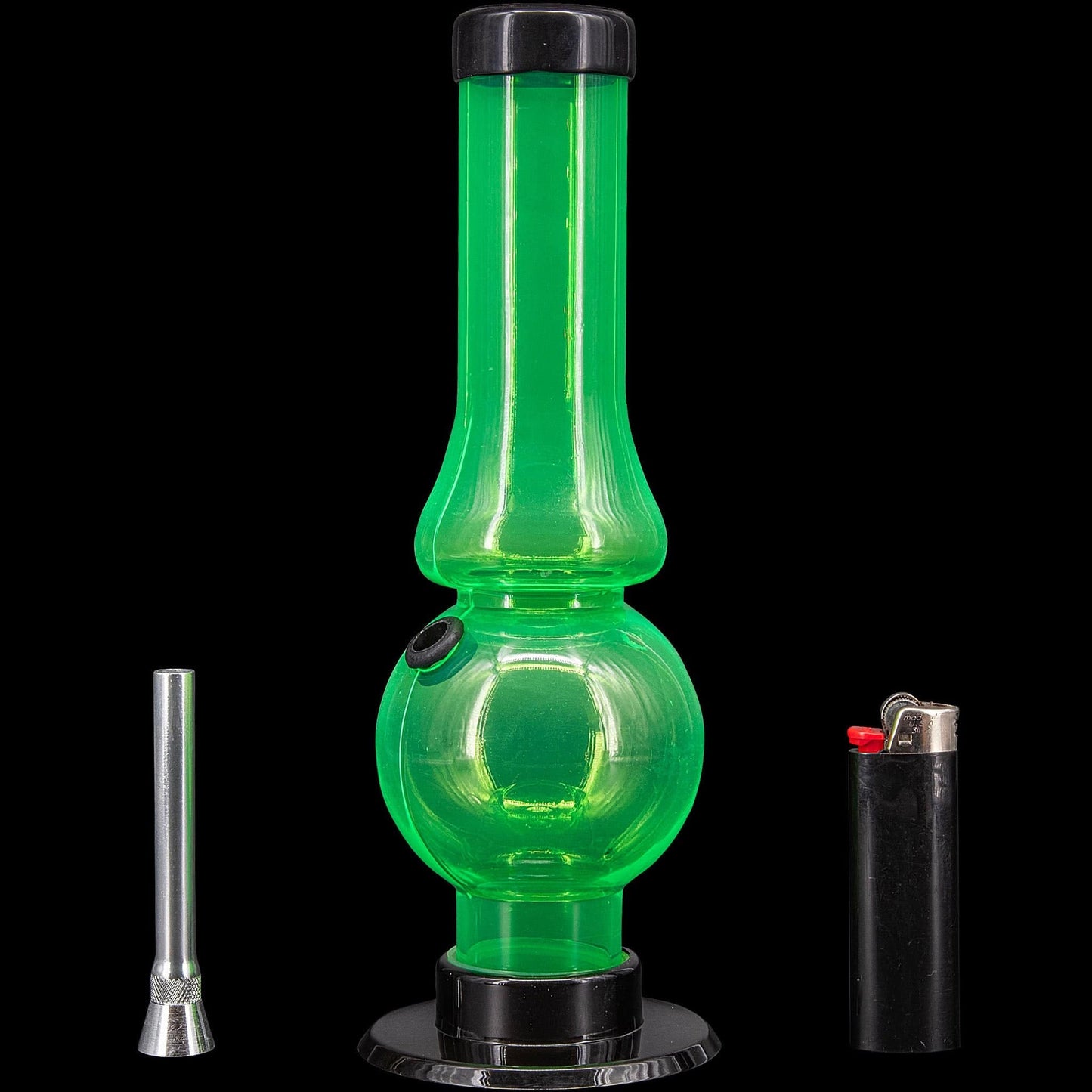 JM Enterprises Bong Acrylic Straight Tube Bubble Flare Bong