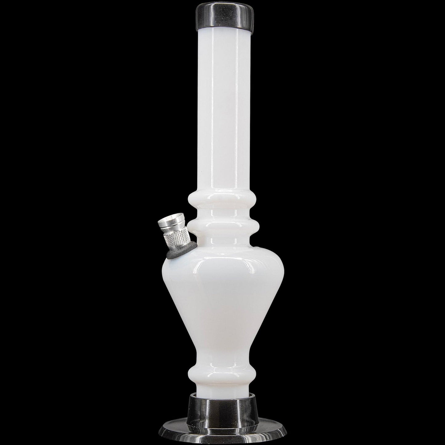 JM Enterprises Bongs White 8" Acrylic Blossom Bong