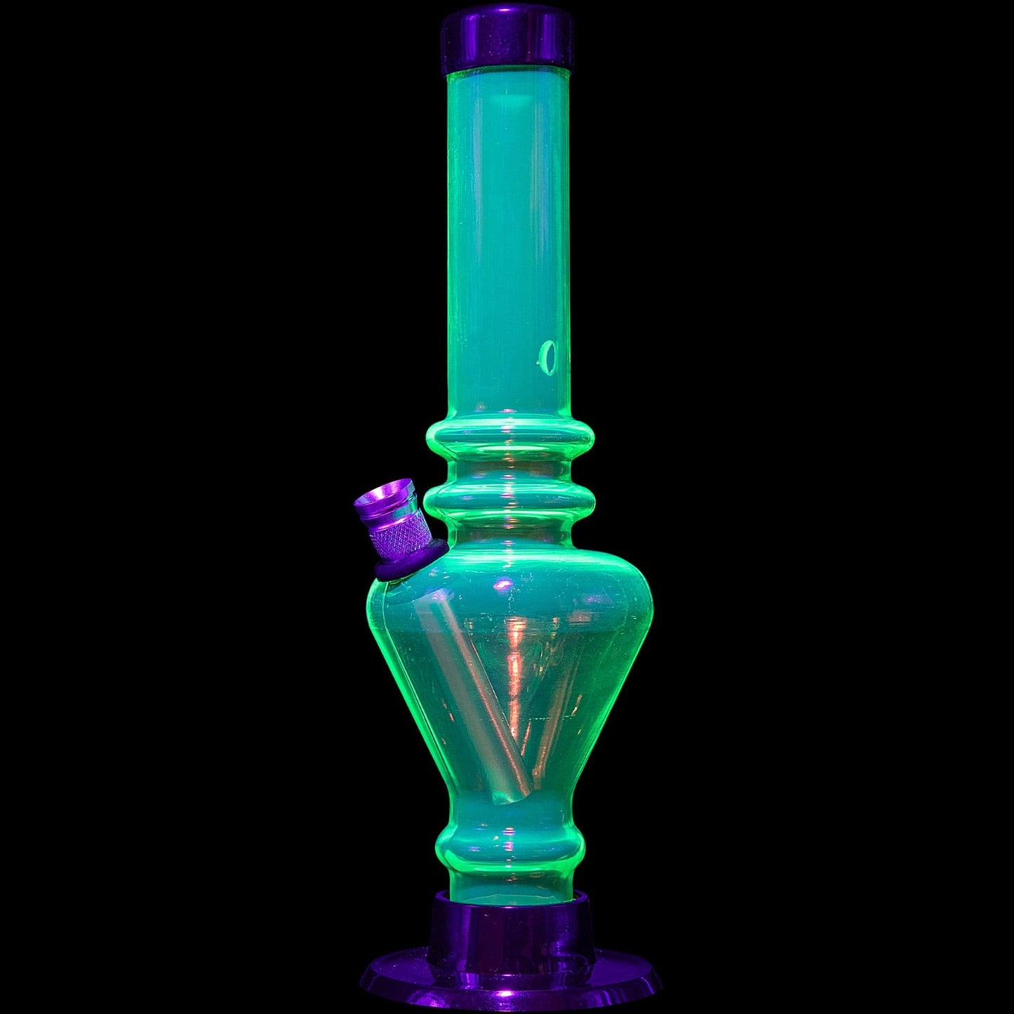 JM Enterprises Bongs Ice Blue 8" Acrylic Blossom Bong