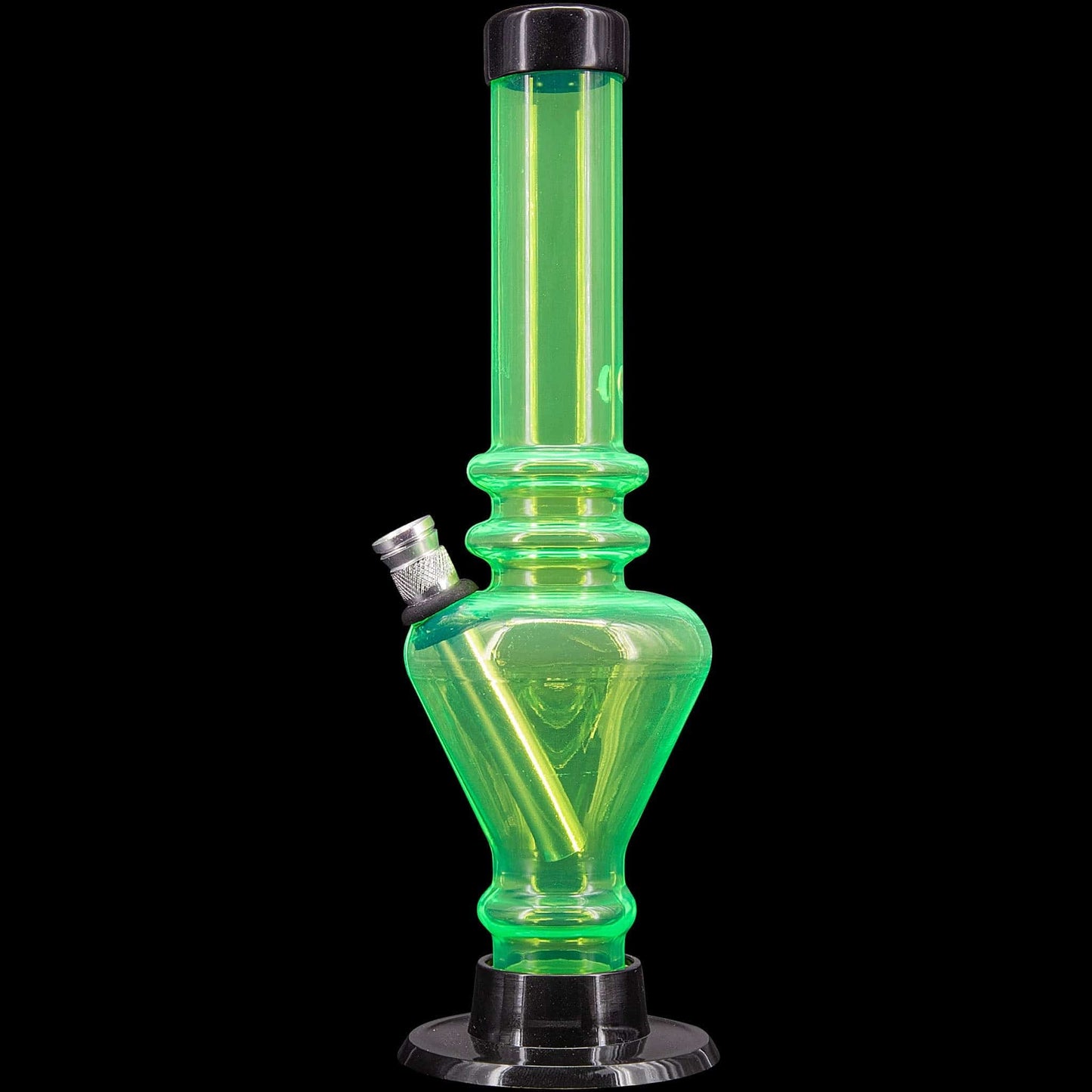 JM Enterprises Bongs Illuminati Green 8" Acrylic Blossom Bong