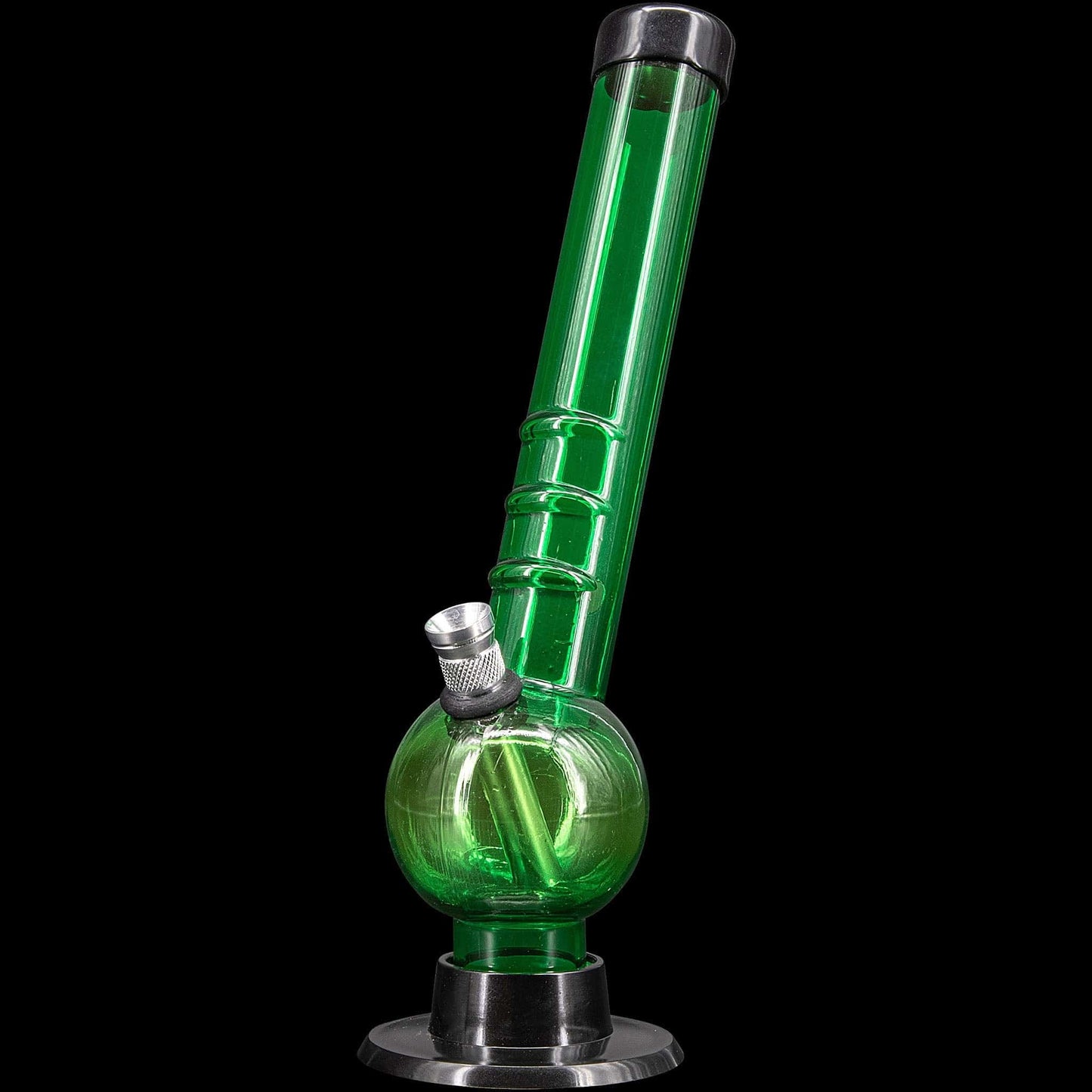 JM Enterprises Bongs Green 8" Acrylic Angled Neck Bubble Bong