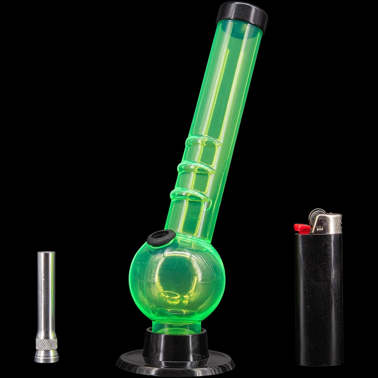 JM Enterprises Bongs 8" Acrylic Angled Neck Bubble Bong