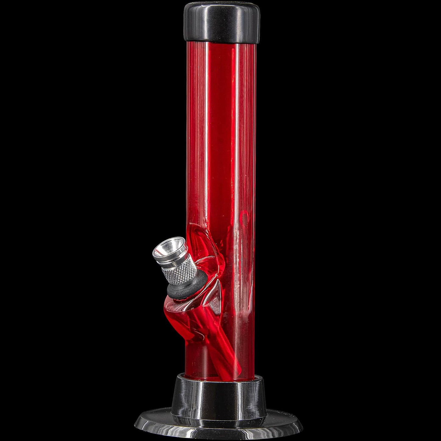 JM Enterprises Bong Red 6" Acrylic Straight Tube Bong