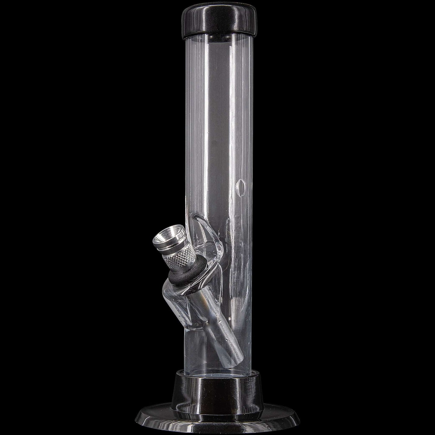 JM Enterprises Bong Grey 6" Acrylic Straight Tube Bong