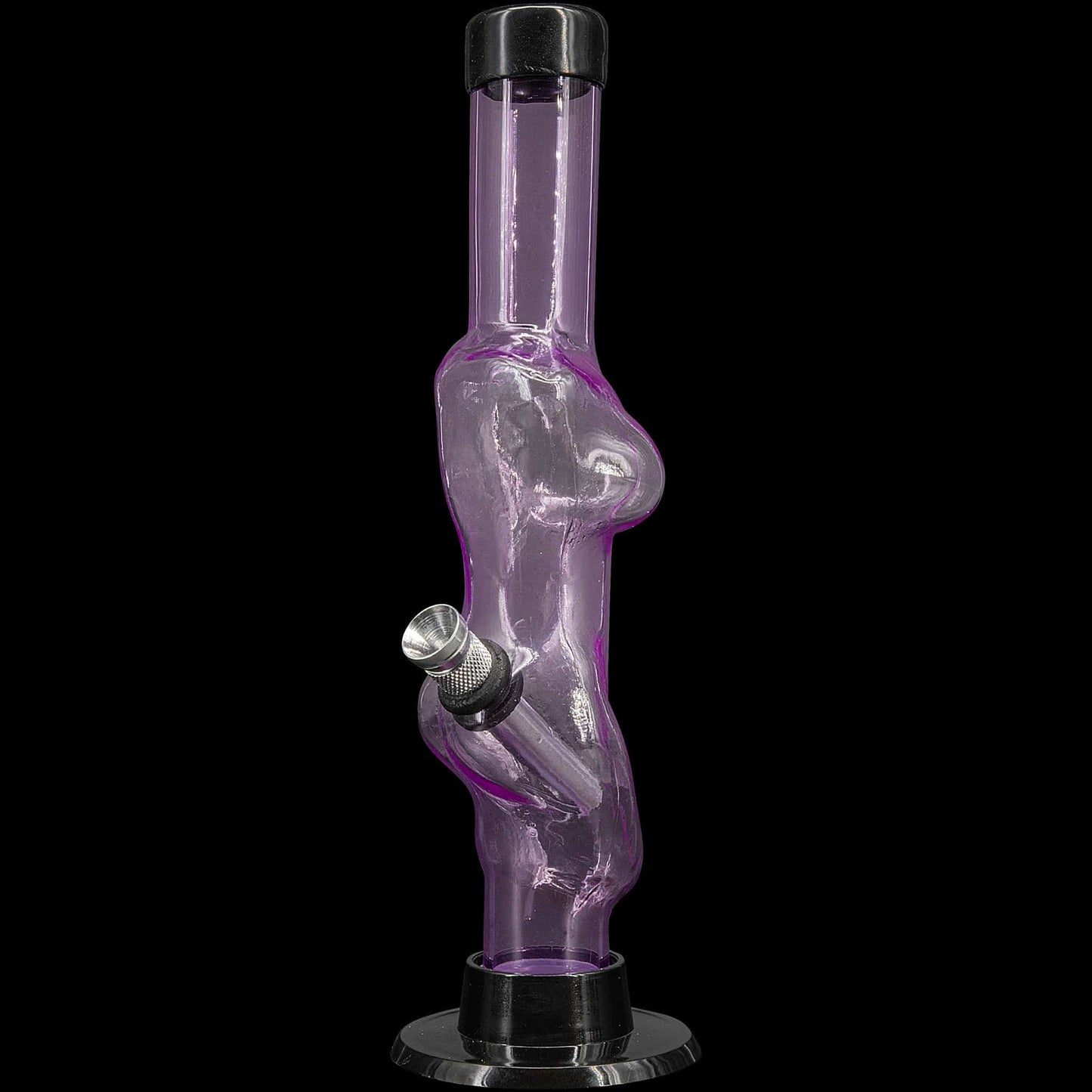 JM Enterprises Bong Pink 8" Acrylic Lady Contour Bong