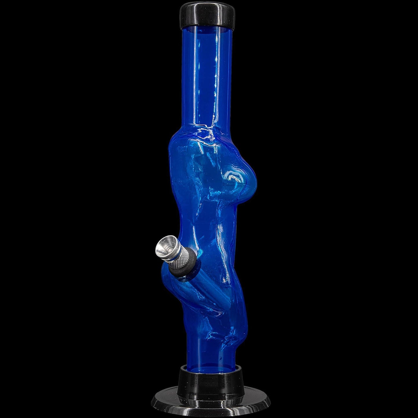 JM Enterprises Bong Blue 8" Acrylic Lady Contour Bong