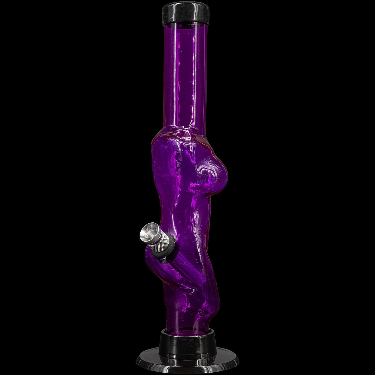 JM Enterprises Bong Purple 8" Acrylic Lady Contour Bong