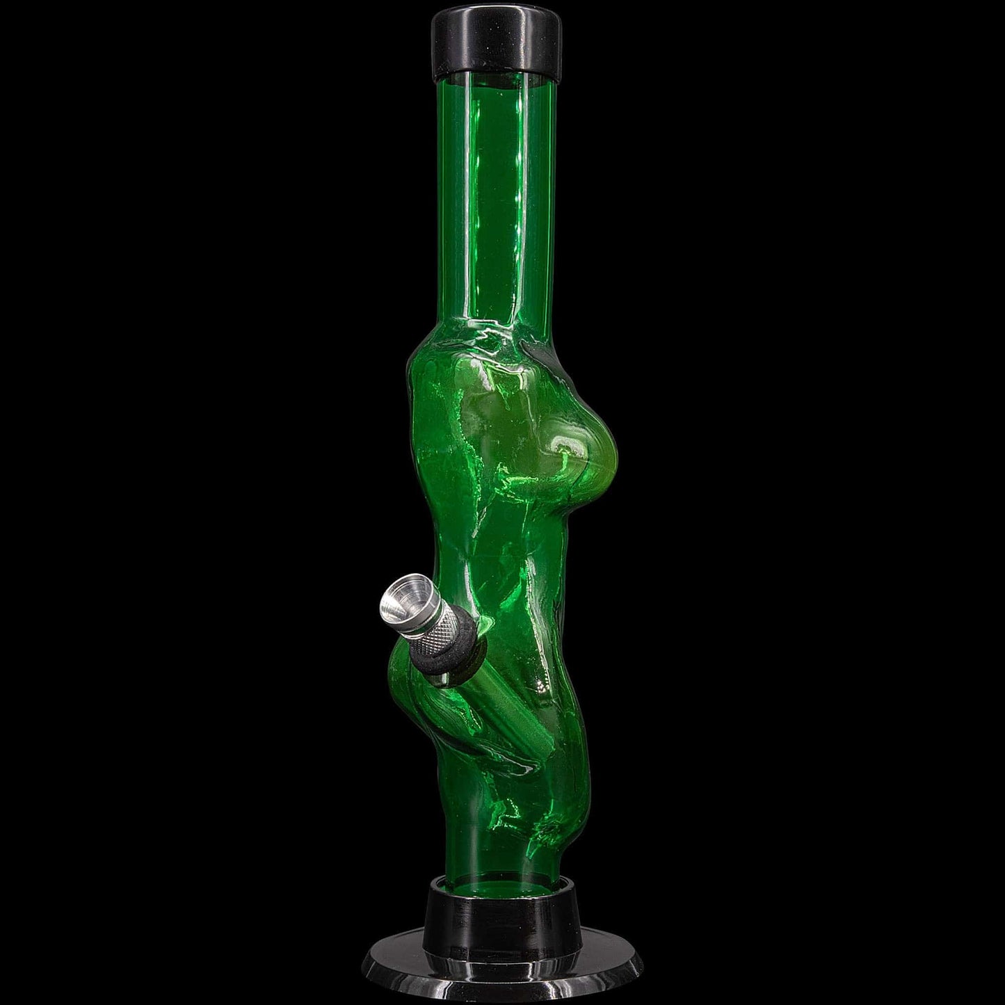 JM Enterprises Bong Green 8" Acrylic Lady Contour Bong