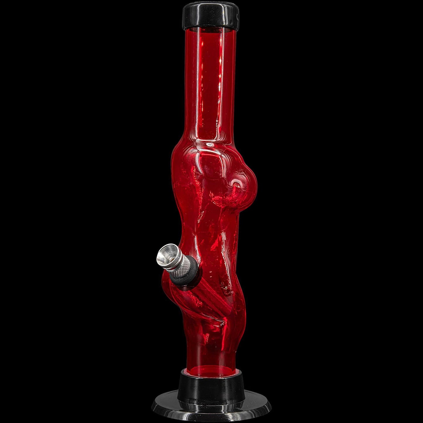 JM Enterprises Bong Red 8" Acrylic Lady Contour Bong