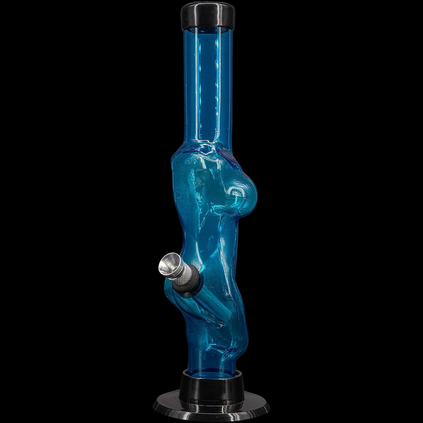 JM Enterprises Bong Ice Blue 8" Acrylic Lady Contour Bong