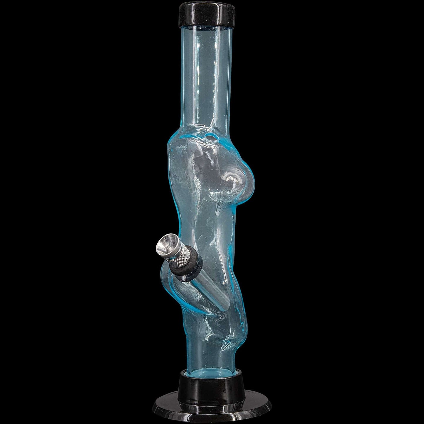 JM Enterprises Bong Light Blue 8" Acrylic Lady Contour Bong