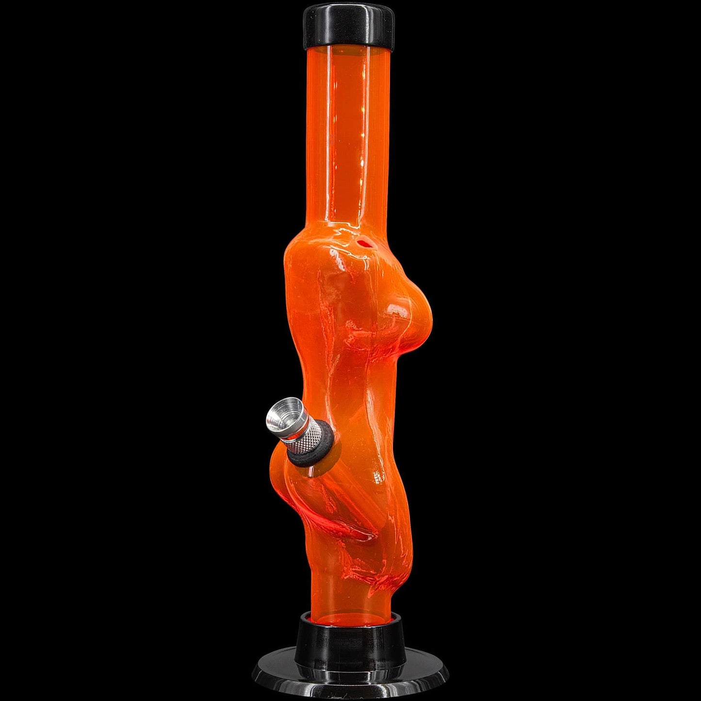 JM Enterprises Bong Orange 8" Acrylic Lady Contour Bong