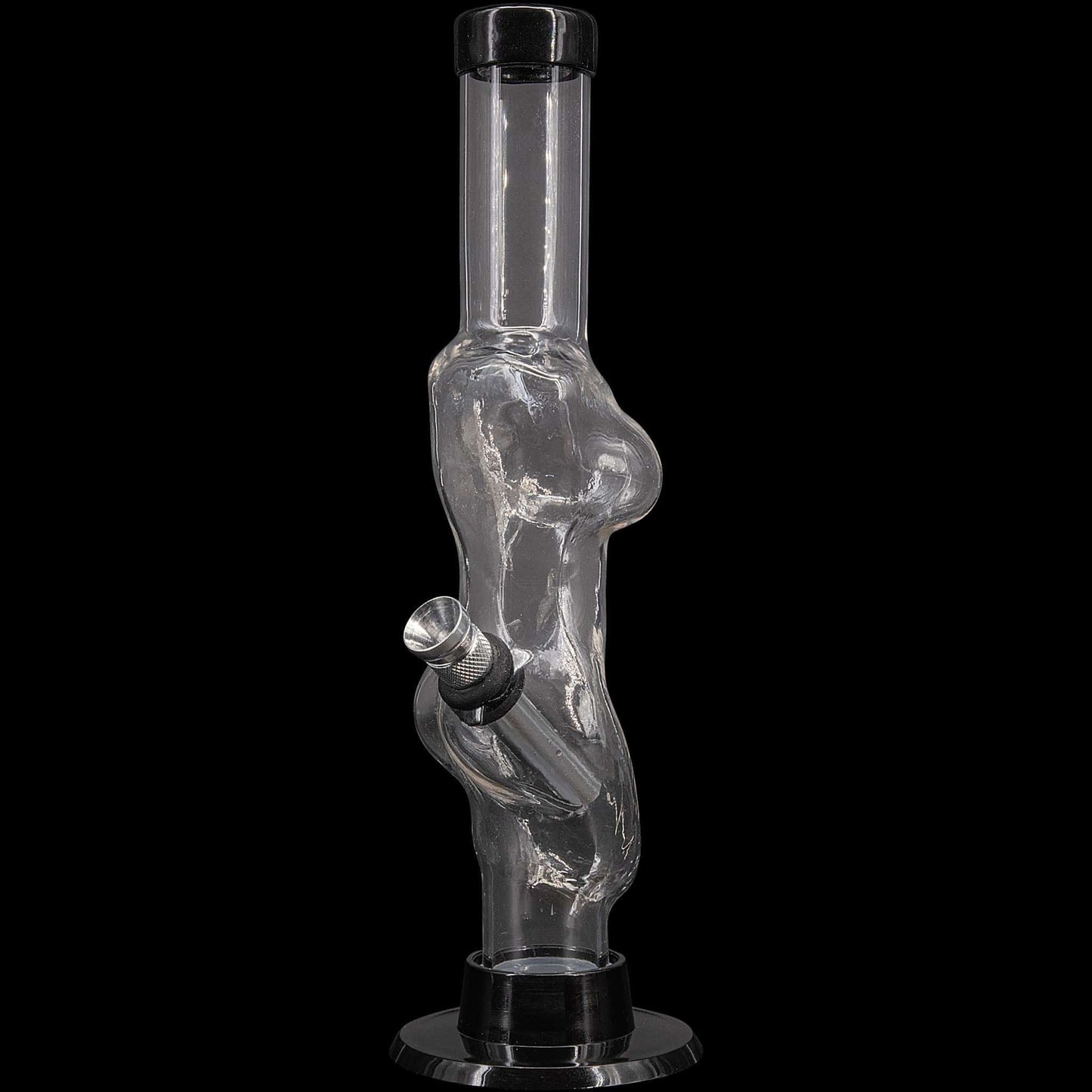 JM Enterprises Bong Grey 8" Acrylic Lady Contour Bong