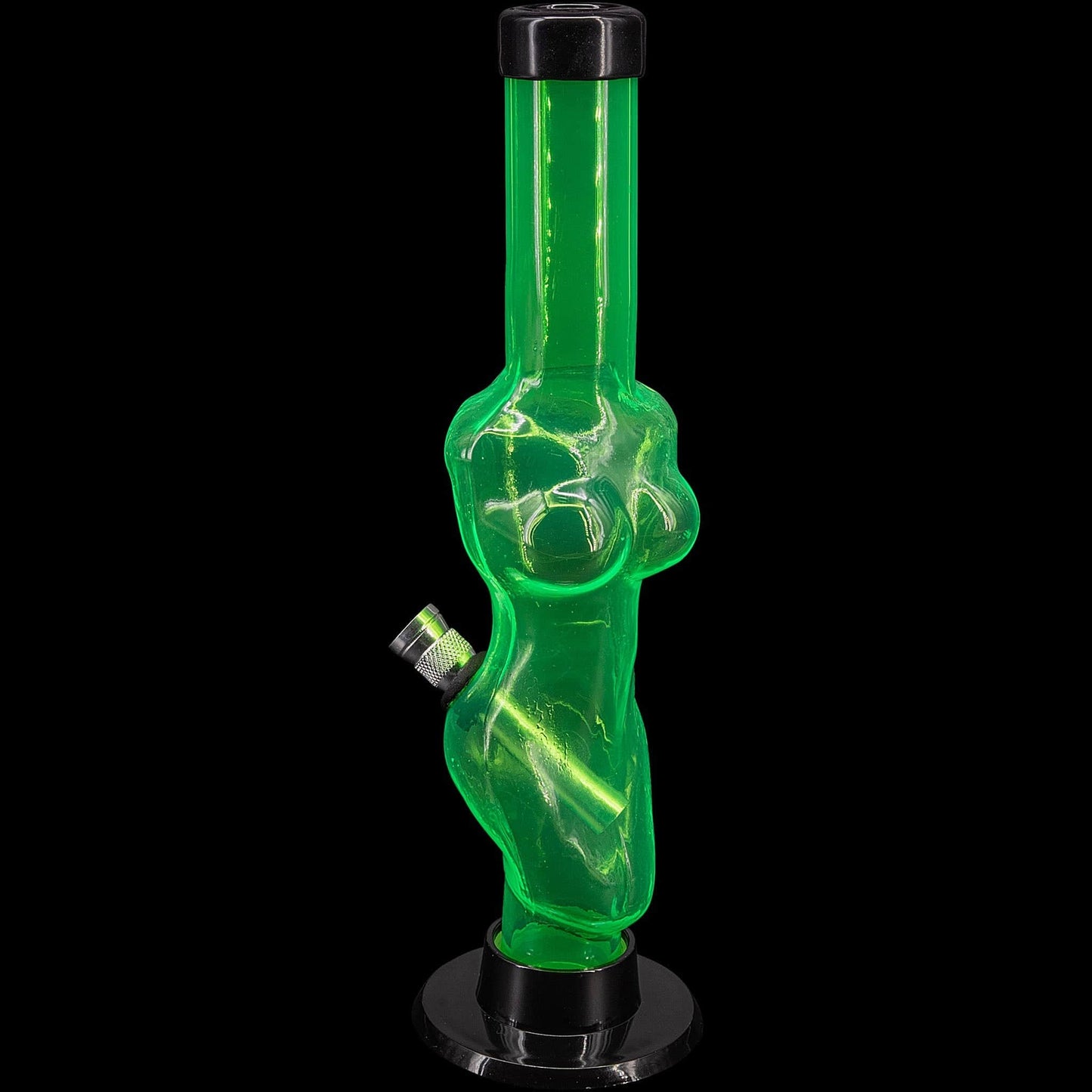 JM Enterprises Bong Illuminati Green 8" Acrylic Lady Contour Bong