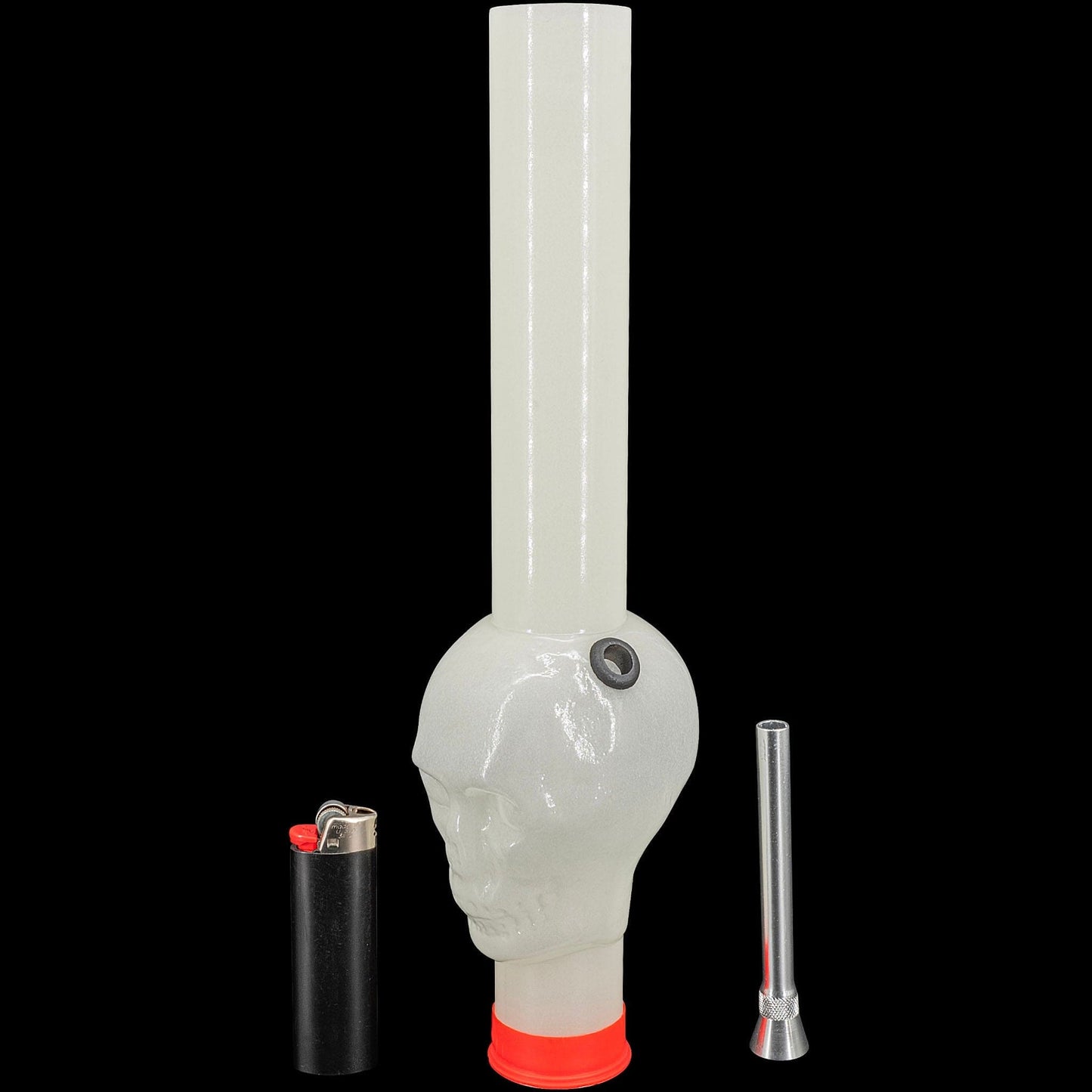 JM Enterprises Bong Acrylic Glow In The Dark Skull Diffuser Gas Mask