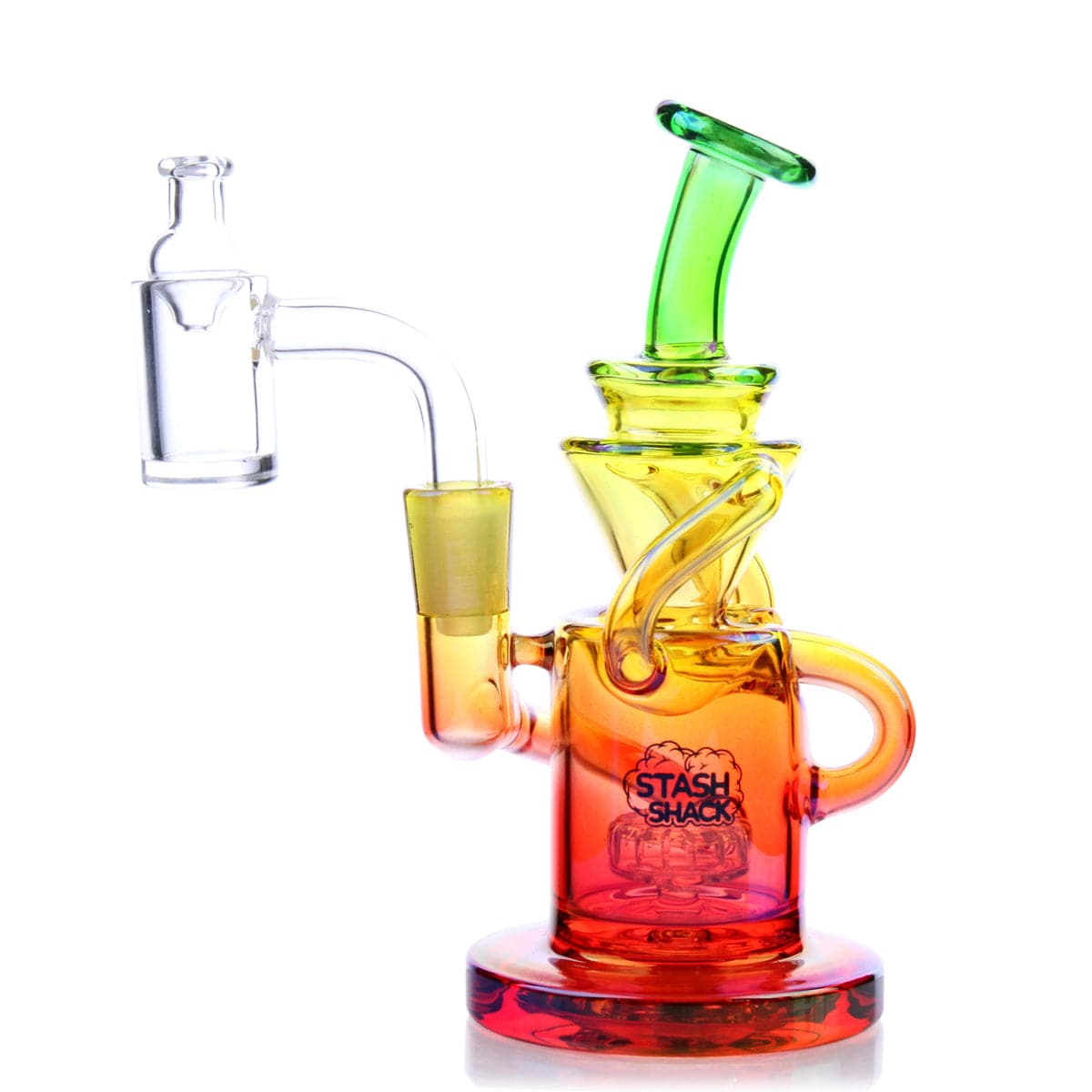 The Stash Shack Dab Rig Irie Burst Desert Rose Mini Rig