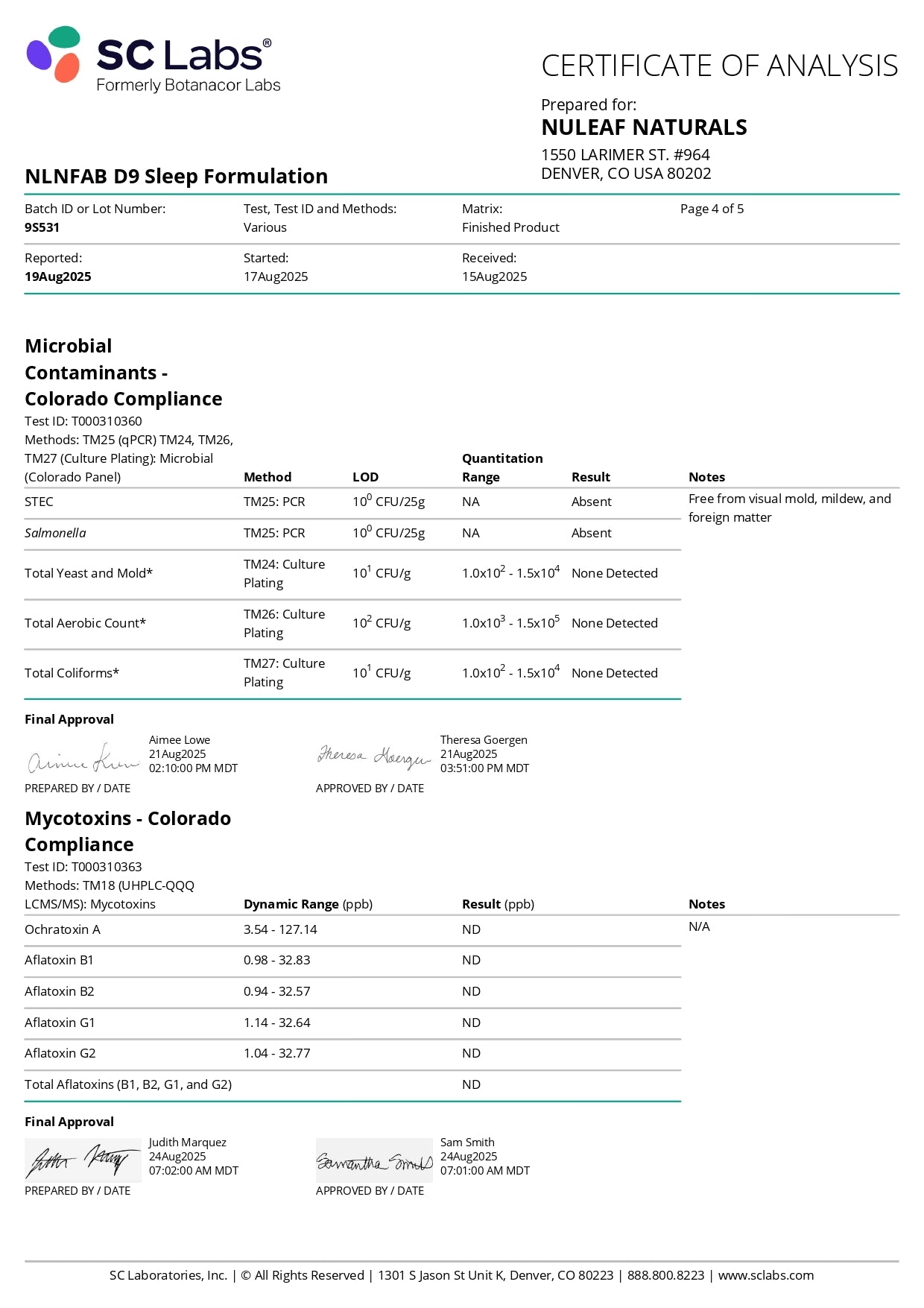 NuLeaf Naturals Sleep THC Oil