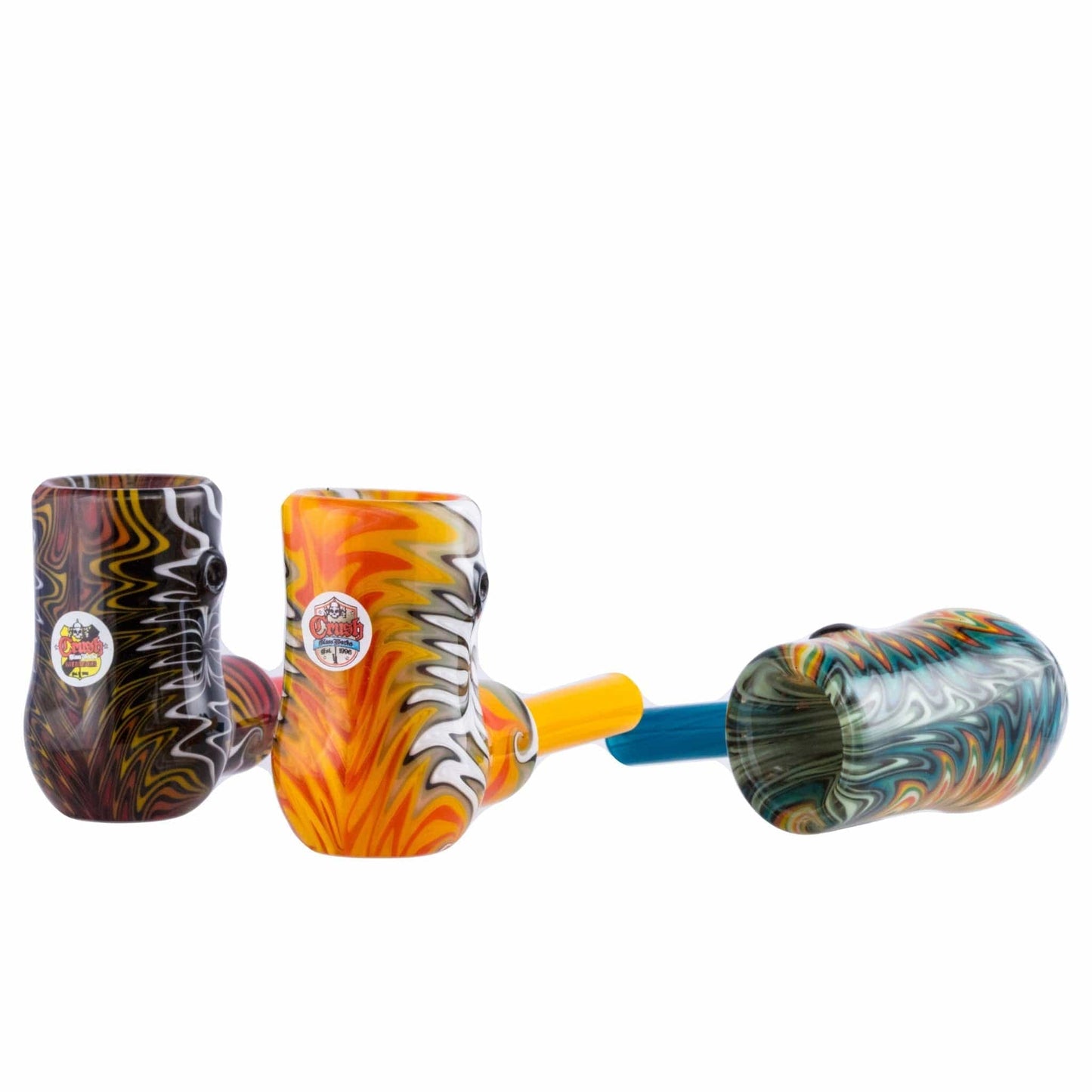 Crush Hand Pipe Eye Candy Corn Cob Glass Hand Pipe 4.5"