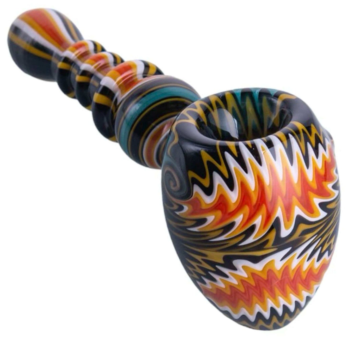 Crush Hand Pipe Black Tomahawk Eye Candy Bubblers