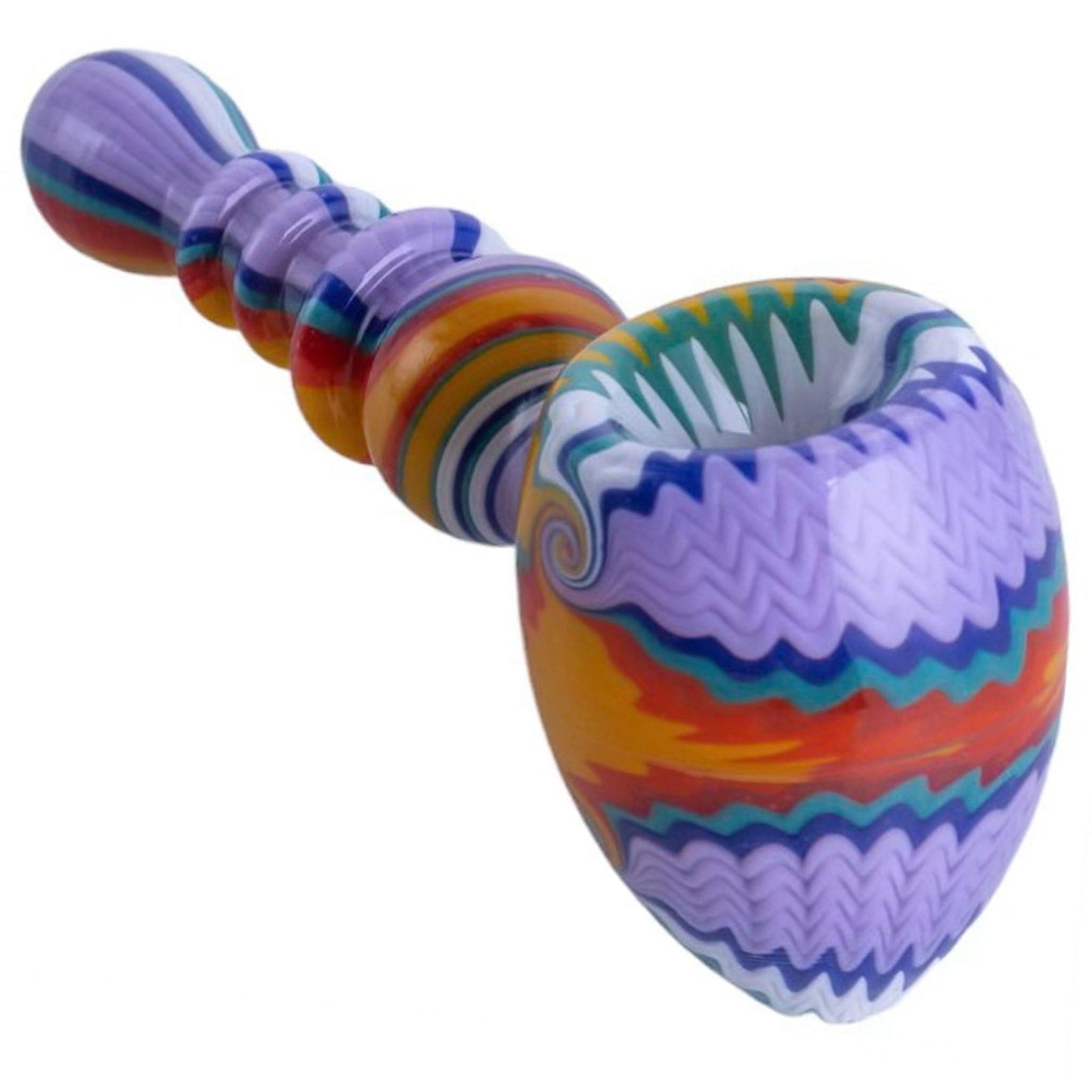 Crush Hand Pipe Purple Tomahawk Eye Candy Bubblers