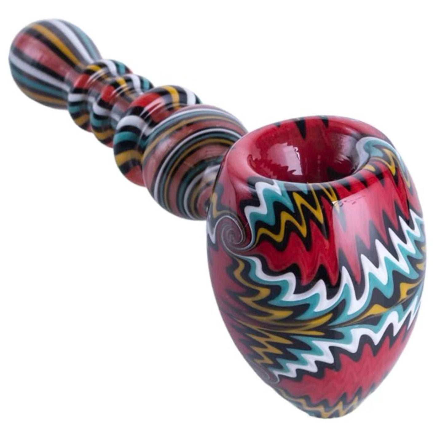 Crush Hand Pipe Red Tomahawk Eye Candy Bubblers