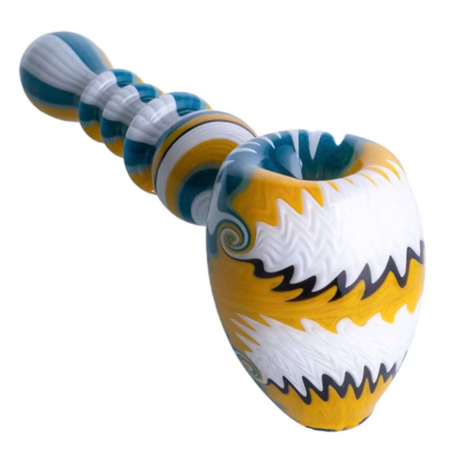 Crush Hand Pipe White Tomahawk Eye Candy Bubblers