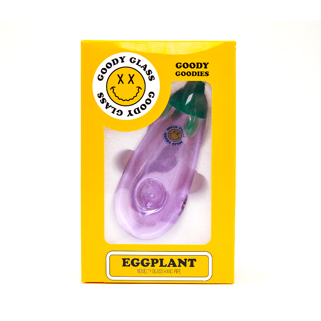 Goody Glass Hand Pipe Goody Eggplant Hand Pipe