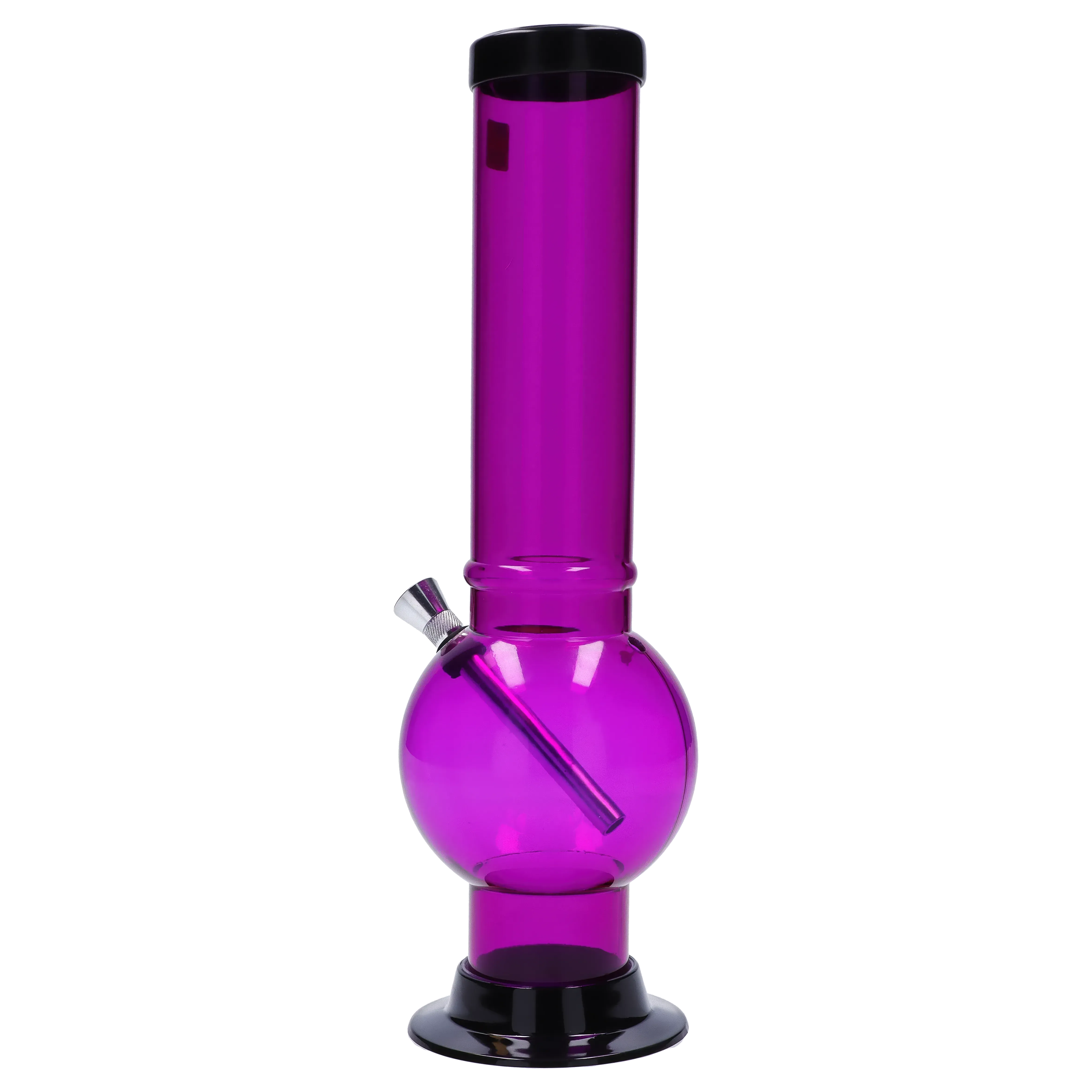 JM Plastics Large Bubble Base Acrylic Water Pipe - 12 in.