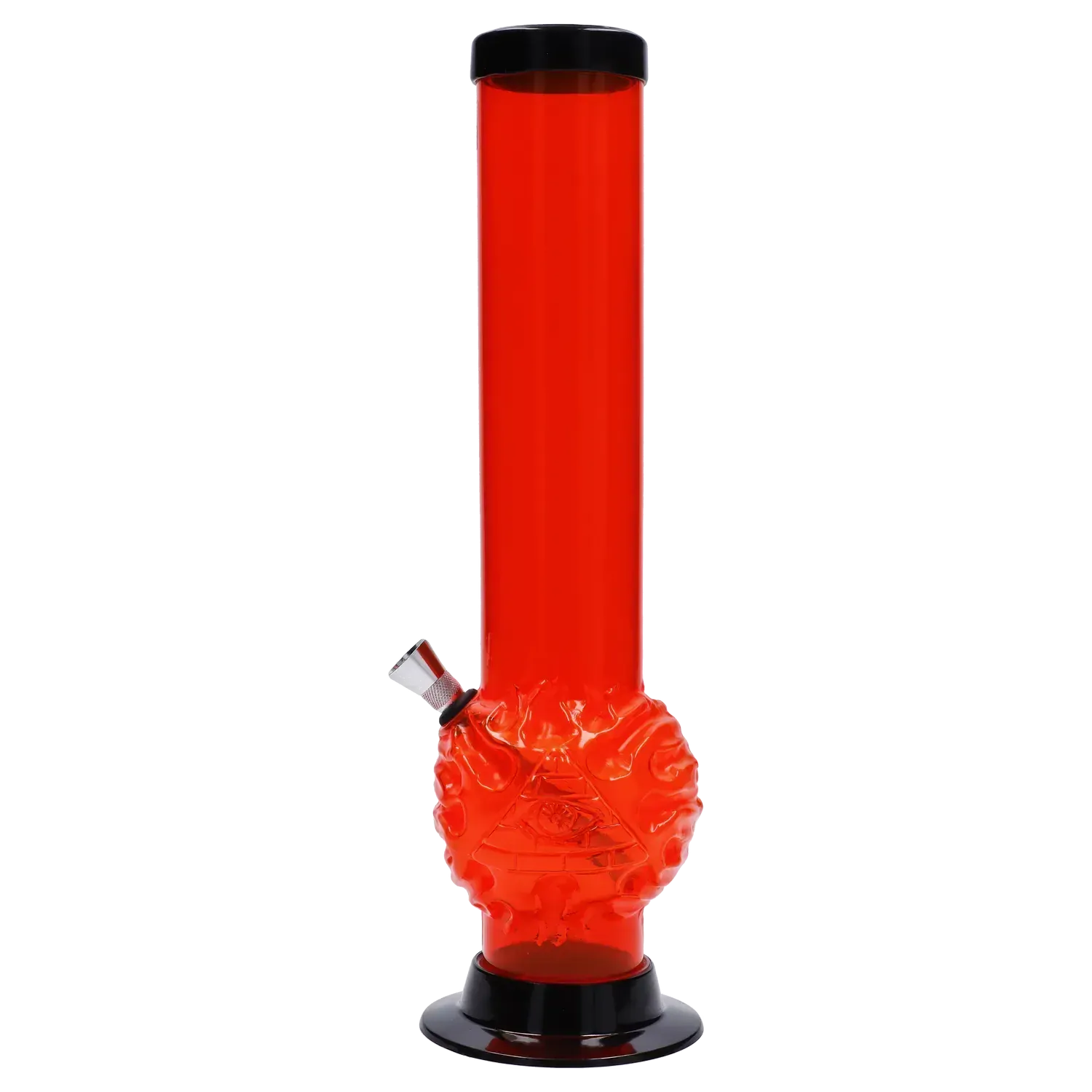 JM Plastics Evil Eye Pyramid Bubble Base Acrylic Water Pipe - 12 in.