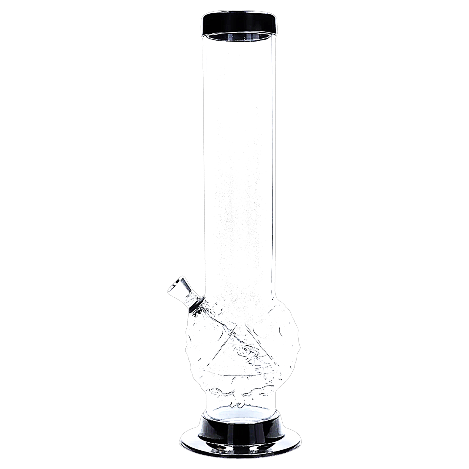 JM Plastics Evil Eye Pyramid Bubble Base Acrylic Water Pipe - 12 in.
