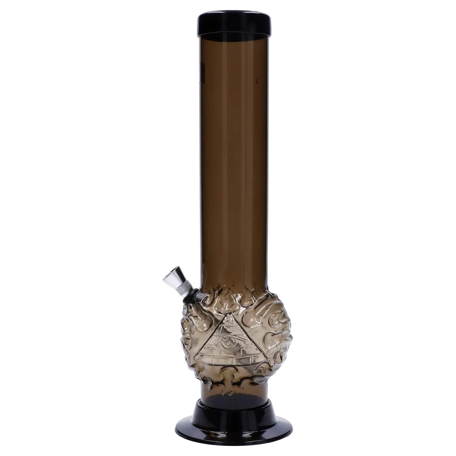 JM Plastics Evil Eye Pyramid Bubble Base Acrylic Water Pipe - 12 in.