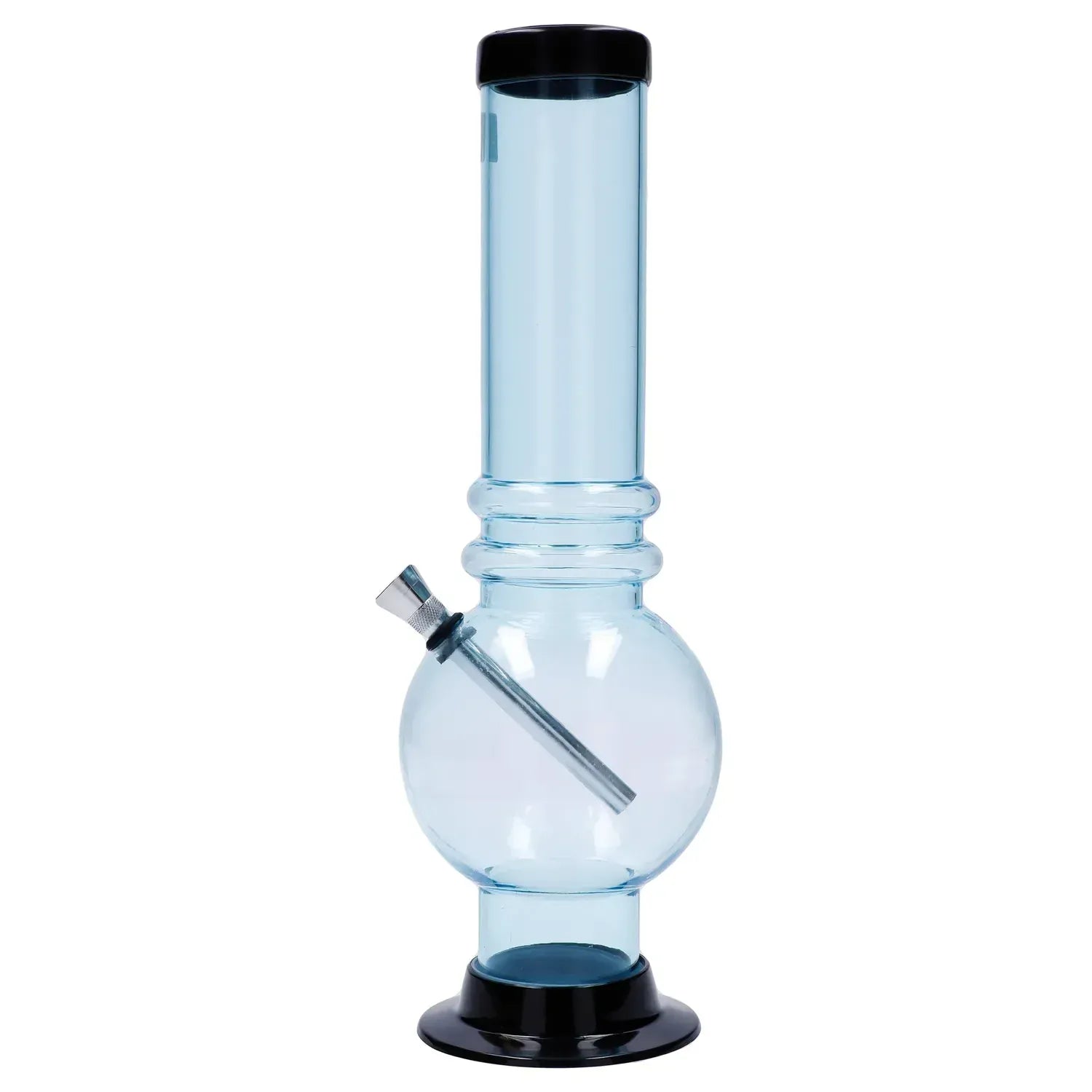 JM Plastics Large Bubble Base with Grip Acrylic Water Pipe - 12 in.