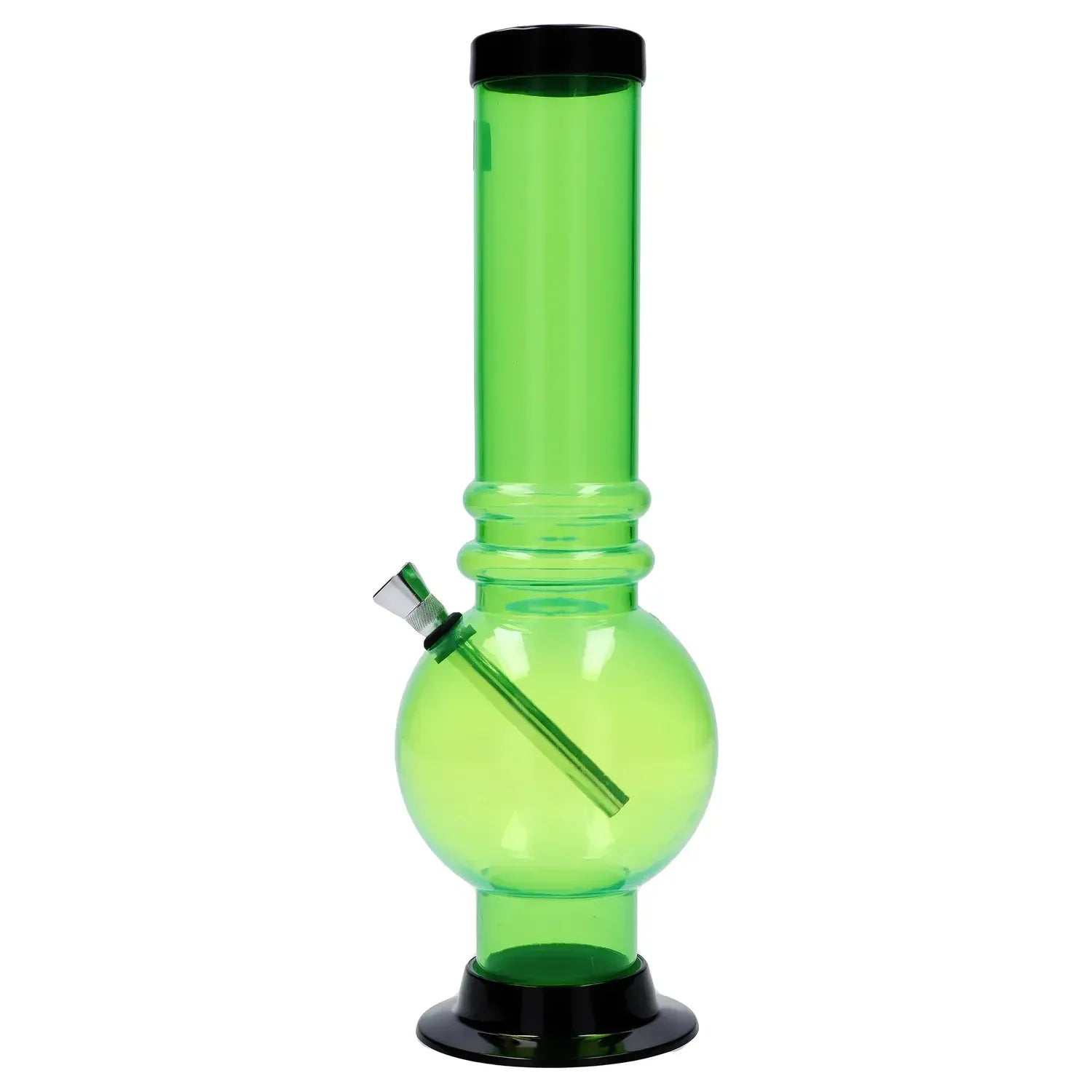 JM Plastics Large Bubble Base with Grip Acrylic Water Pipe - 12 in.