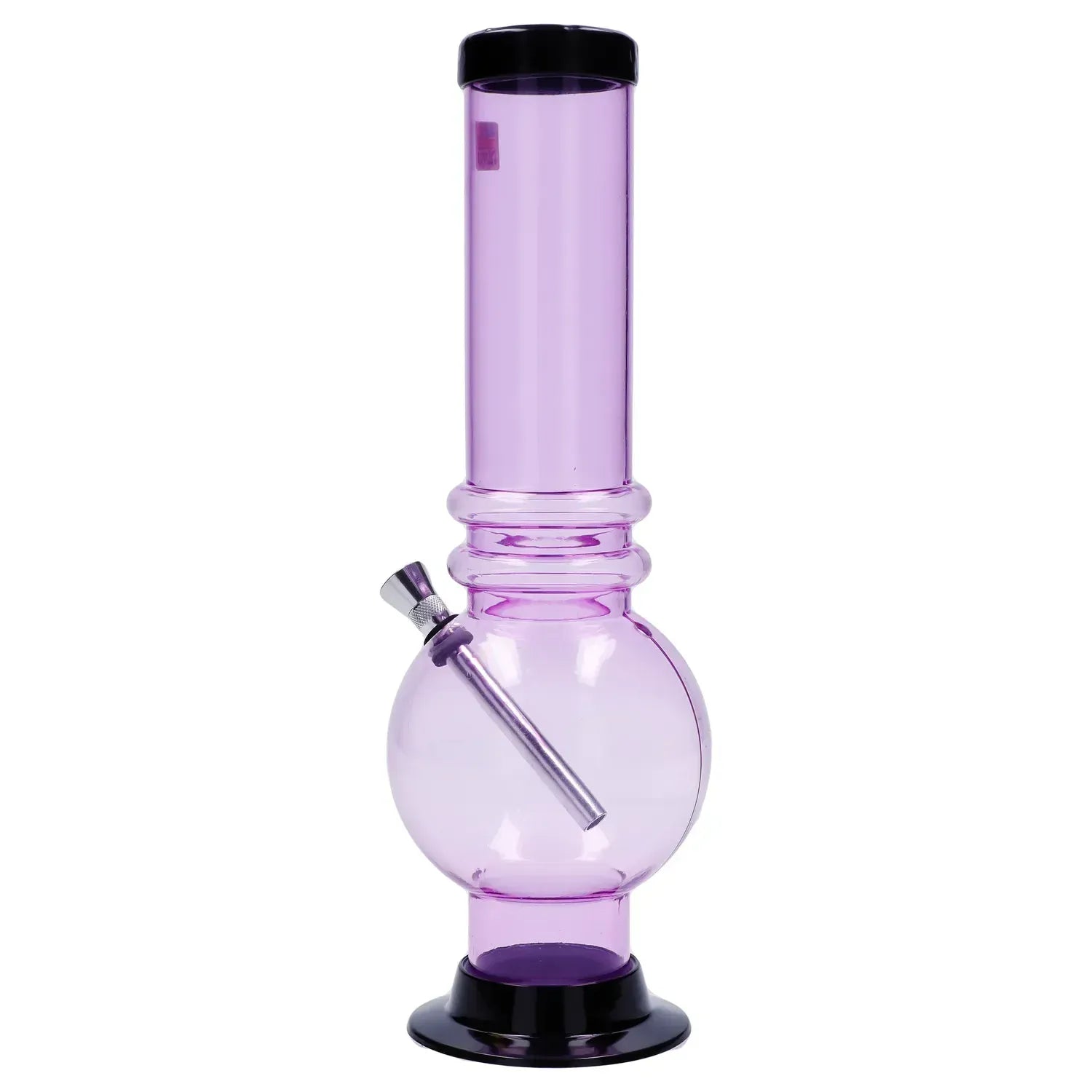JM Plastics Large Bubble Base with Grip Acrylic Water Pipe - 12 in.