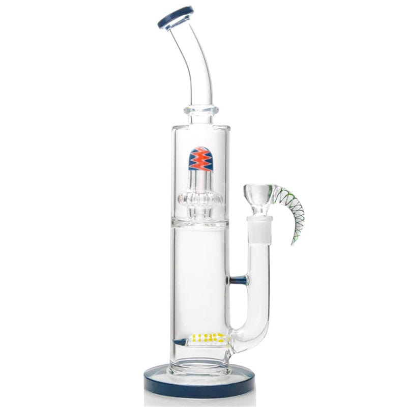 Calibear Water Pipe Aque Wigwag Glass Water Pipe Glass Bong with Kingstem Perc