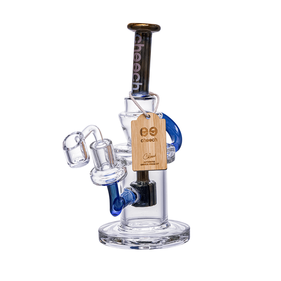 Cheech Glass Dab Rig Gold Blue 5" Fumed Rig