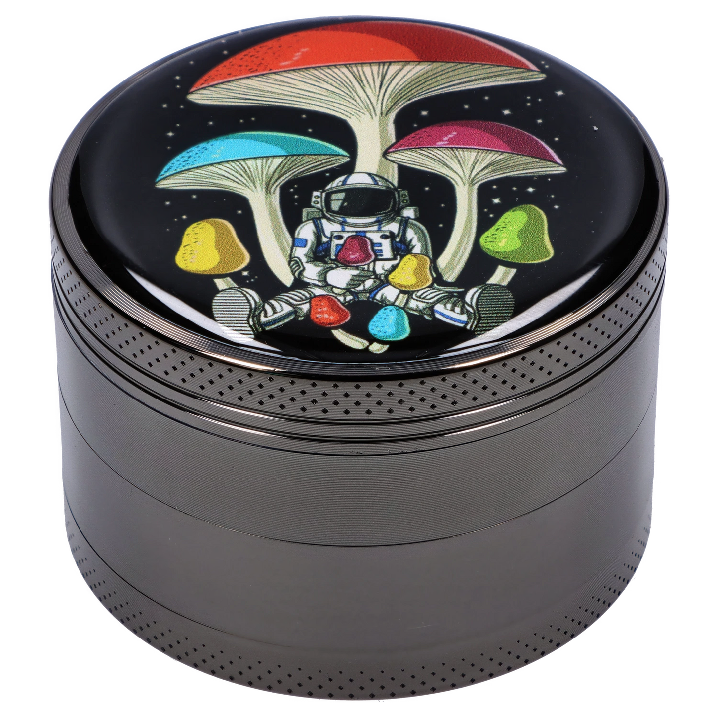 63mm Chrome with Tiny Glowing Mushrooms Grinder